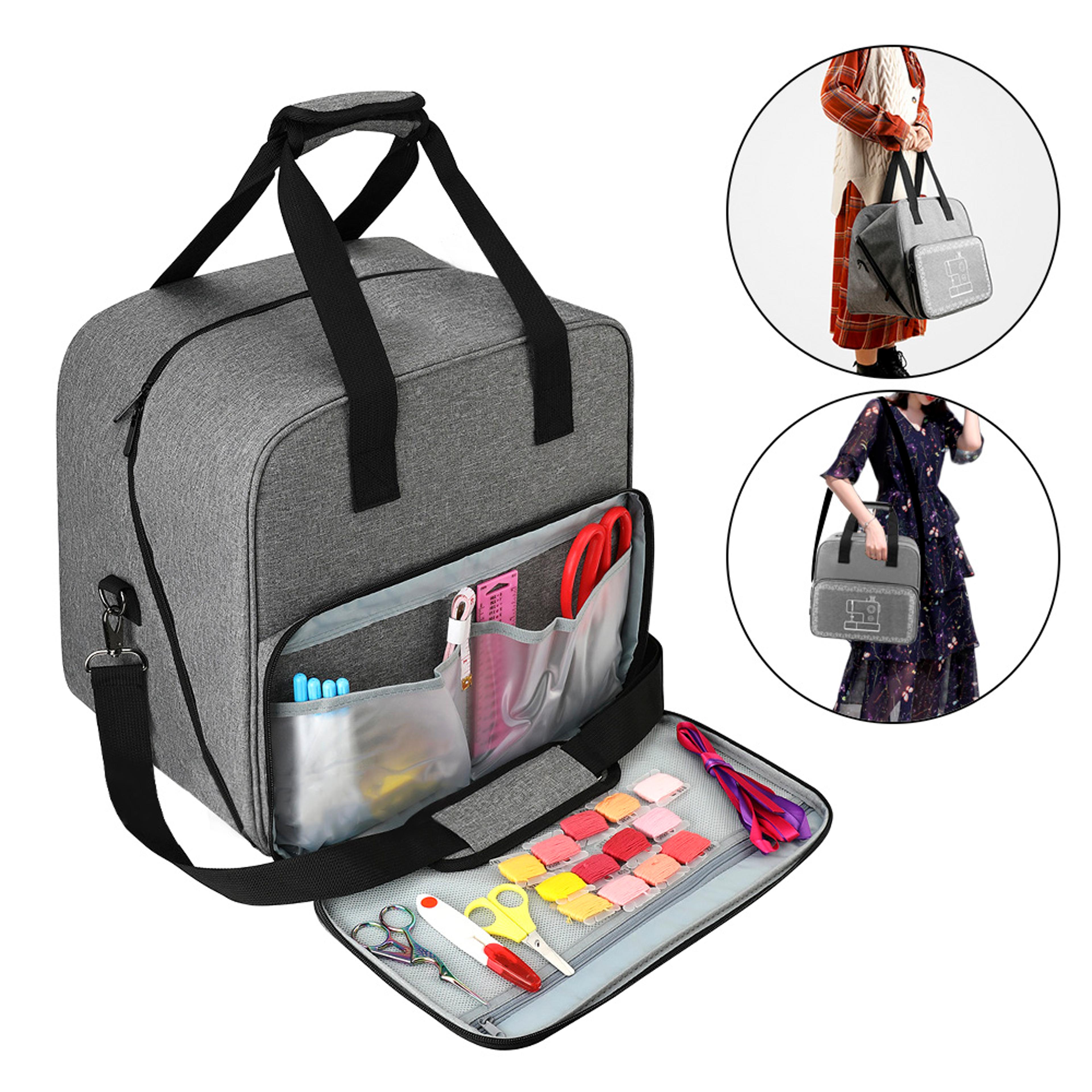 large capacity sewing machine bag portable travel storage organizer