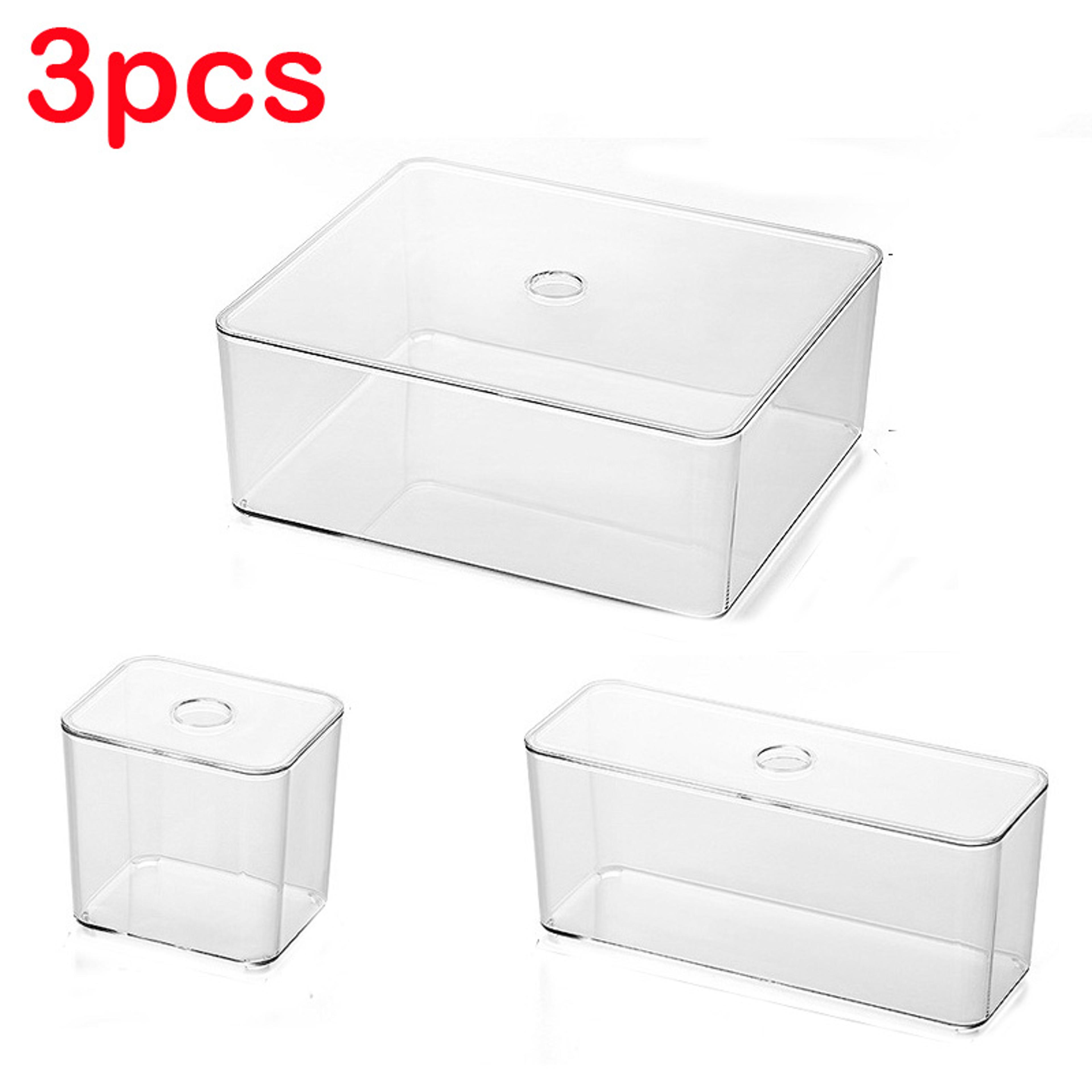 clear acrylic drawer organizer with lid for makeup stationery and home storage