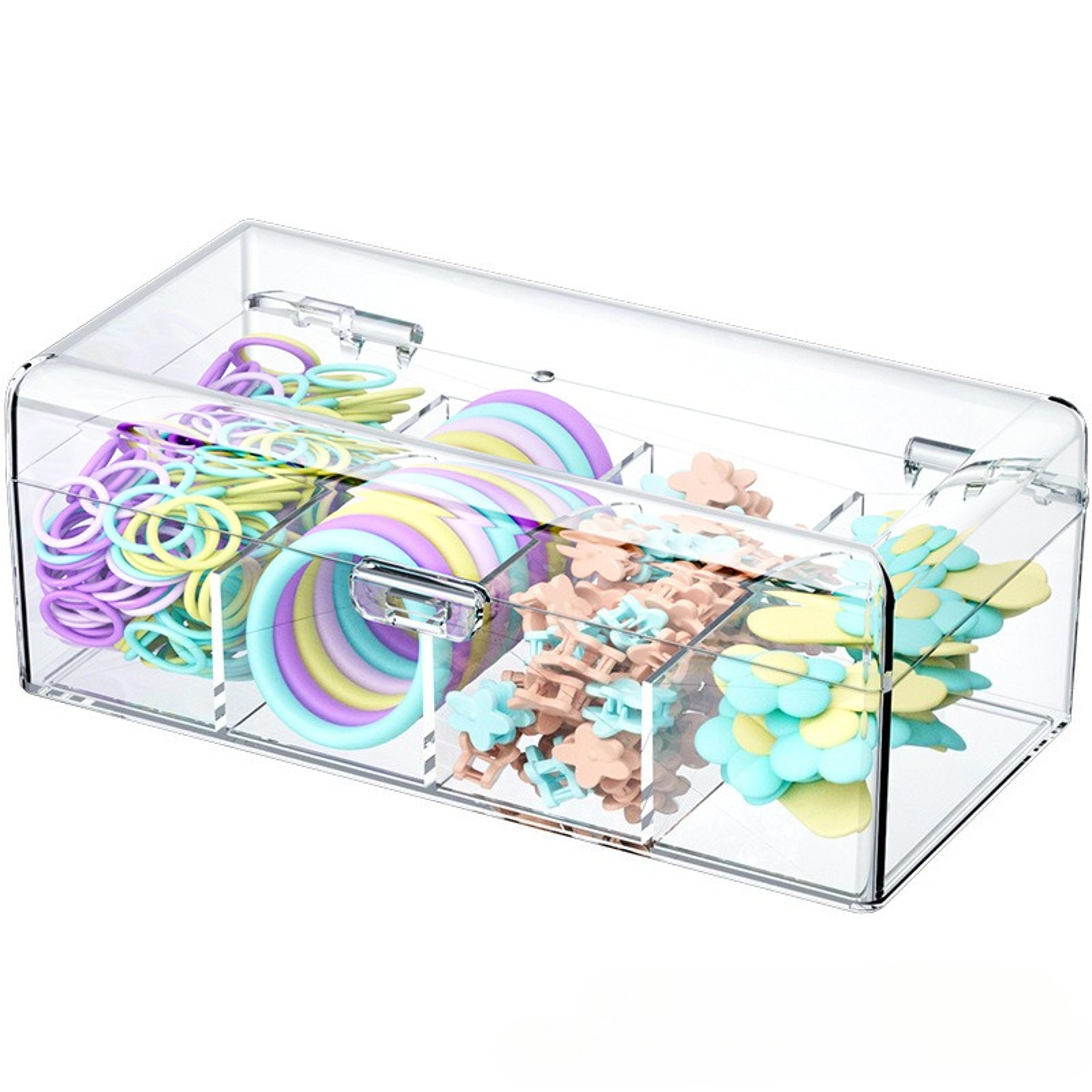 clear acrylic hair accessories organizer for hair ties headbands jewelry and cosmetics