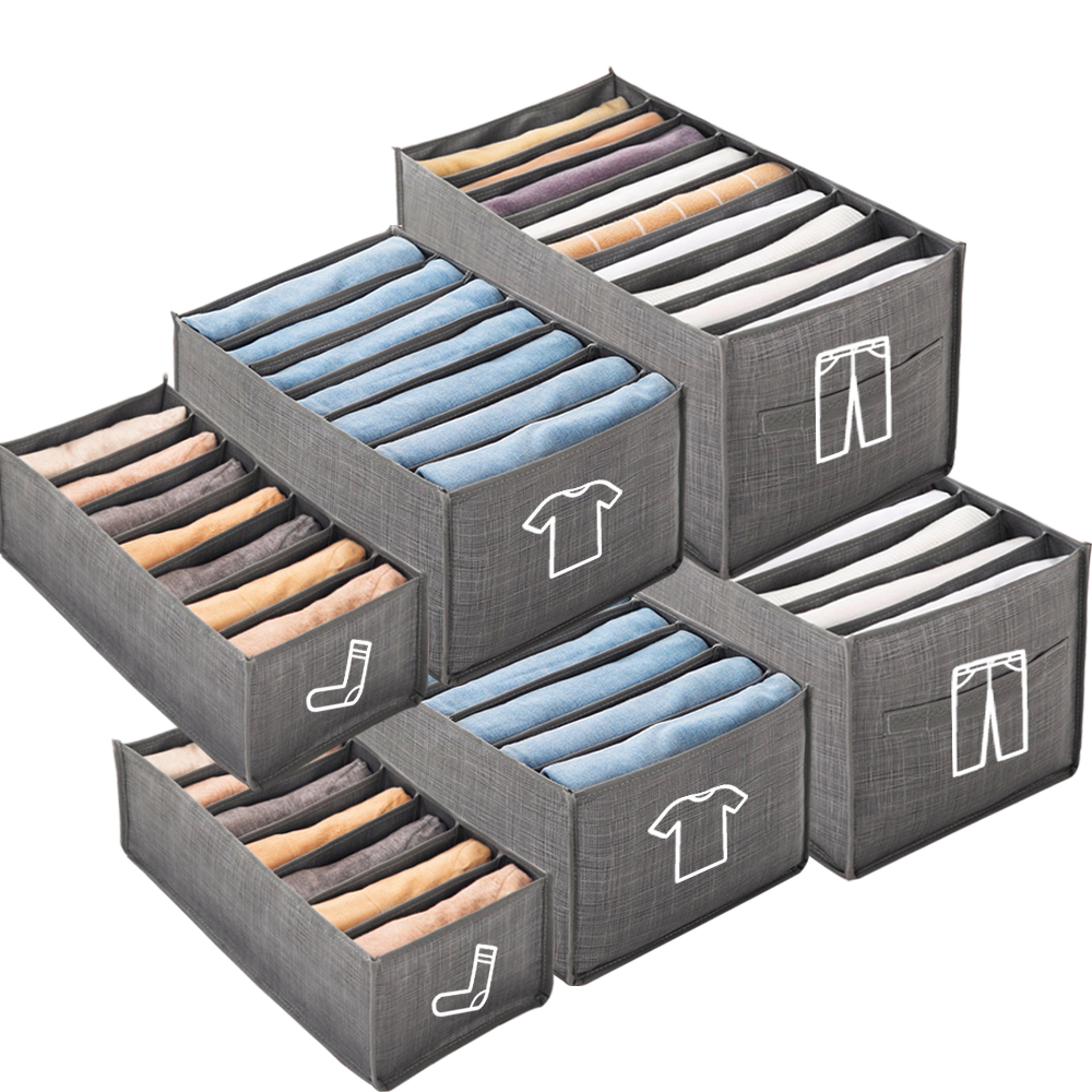 foldable clothes organizer wardrobe storage box for jeans pants underwear and socks
