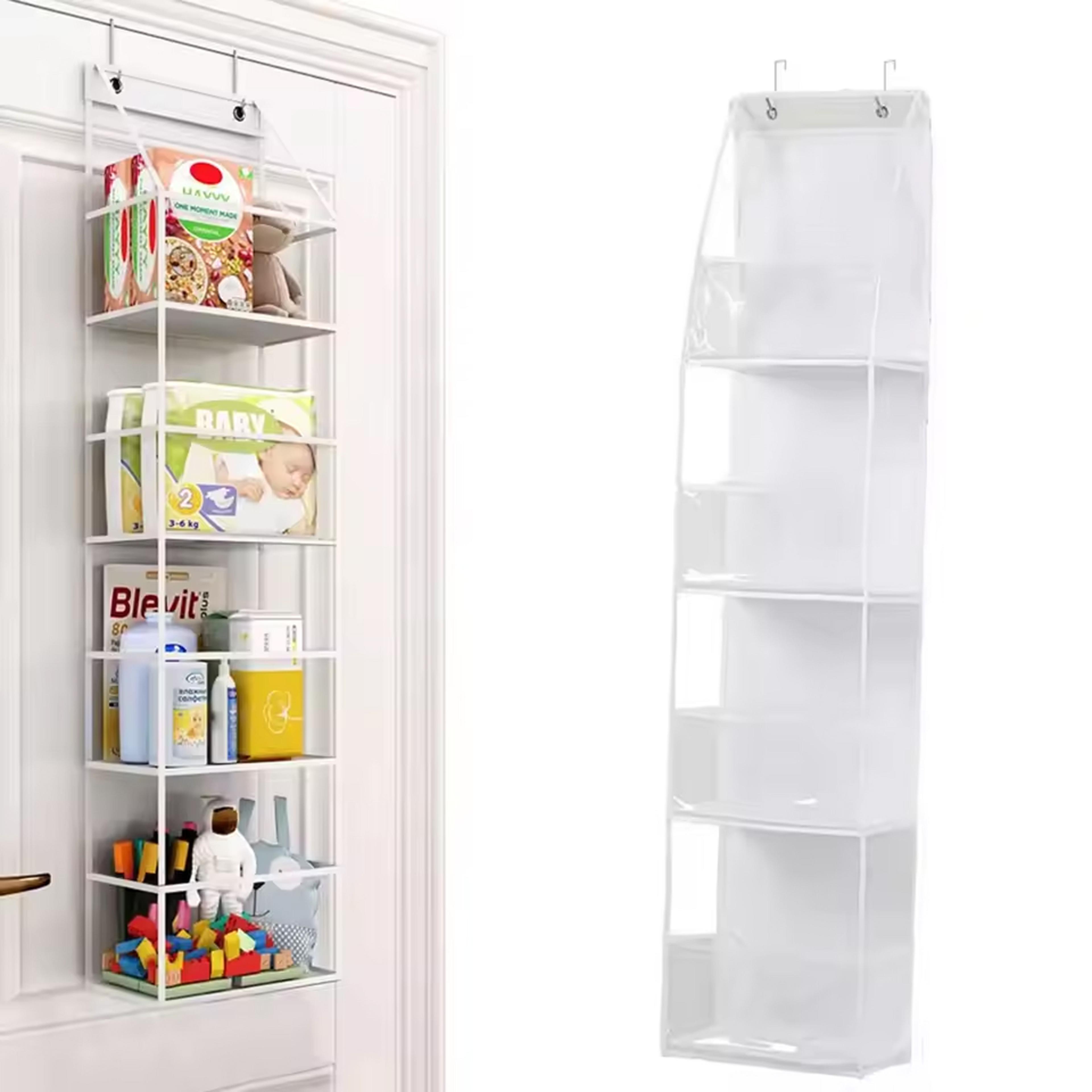 4 6 layer hanging storage organizer over door clothes underwear toy storage bag
