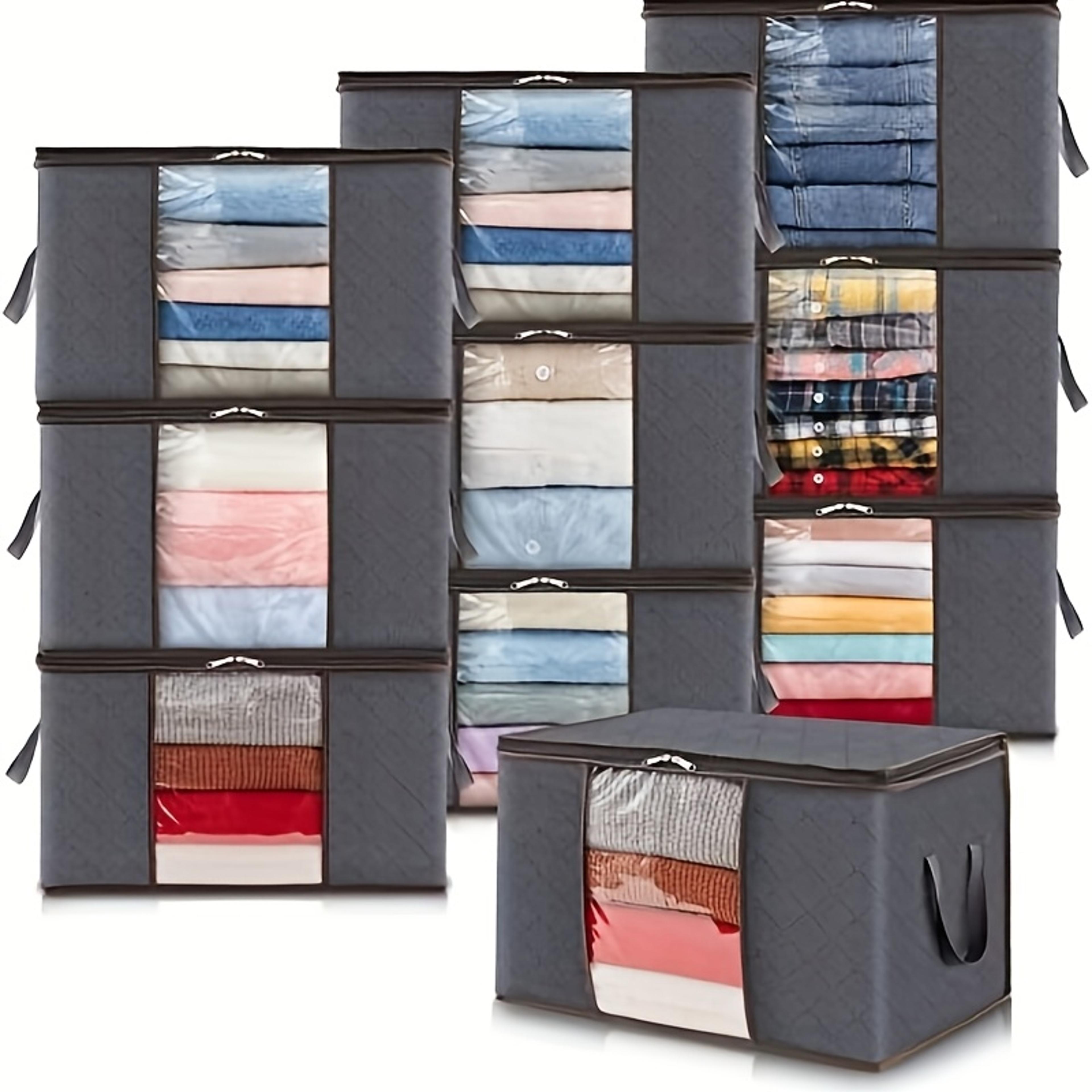 large capacity clothes storage bag foldable closet organizer for blankets and comforters