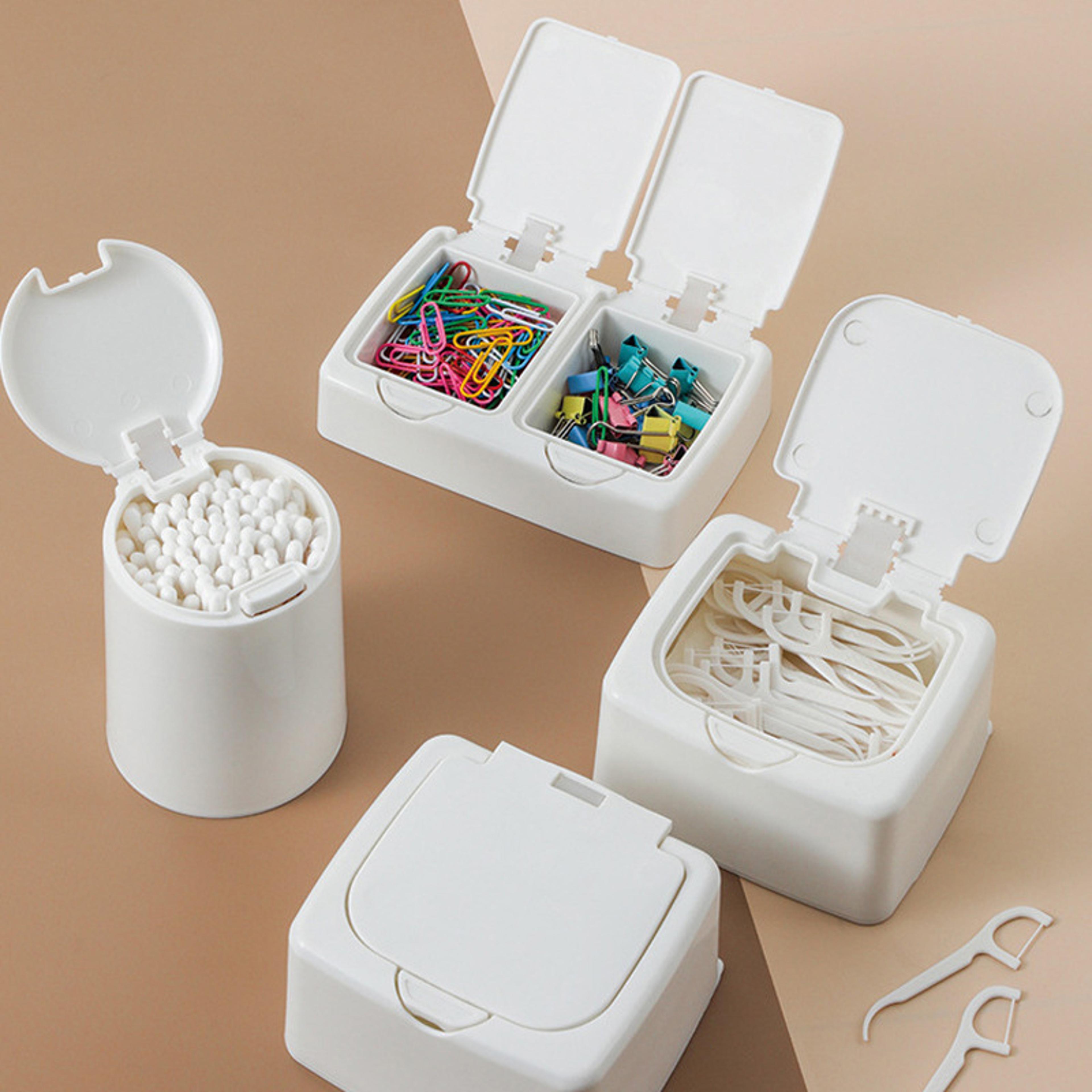large capacity desktop organizer with lid for postcards stickers and stationery