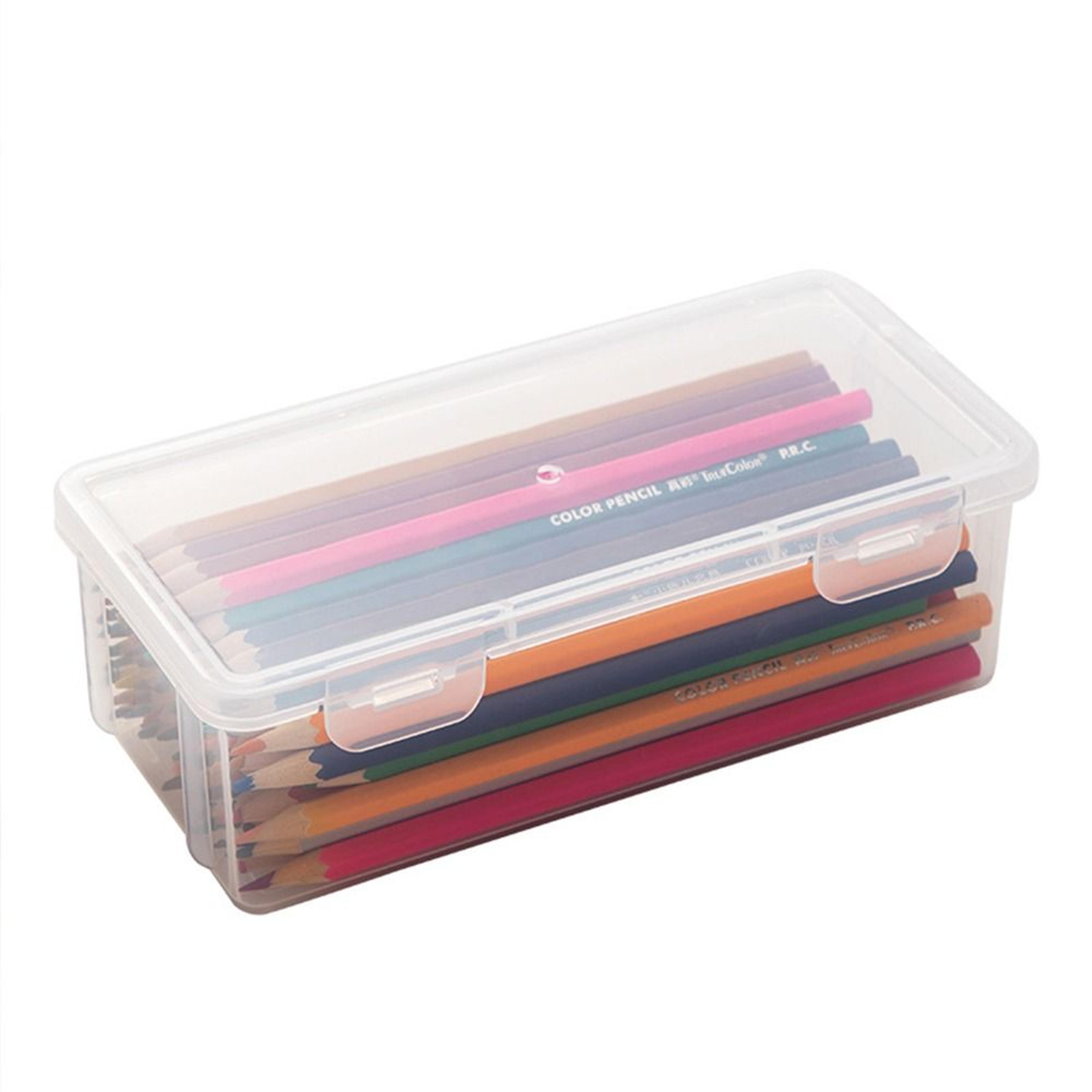 portable transparent pencil case large capacity desktop stationery organizer