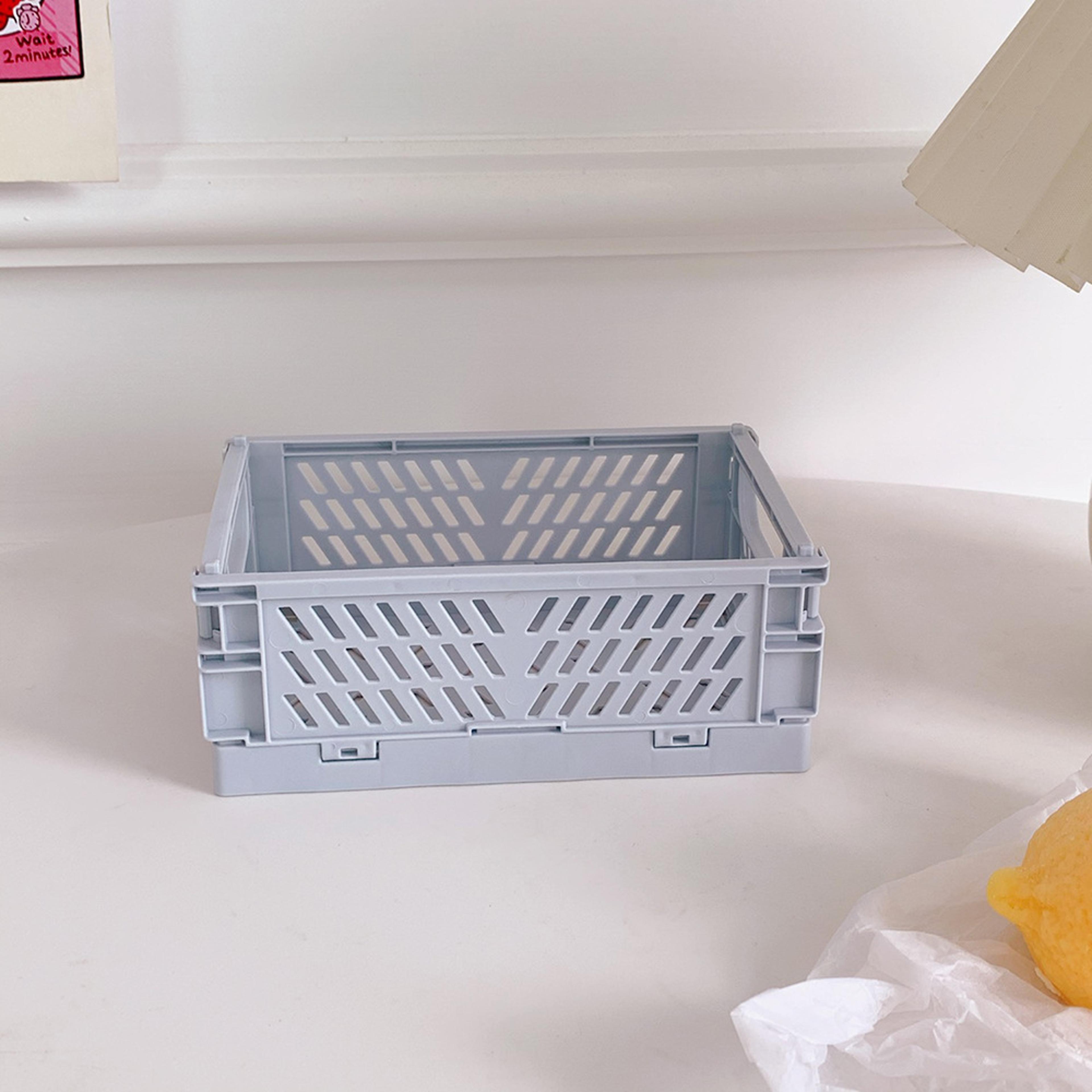 mr.paper stackable desk organizer foldable stationery storage holder