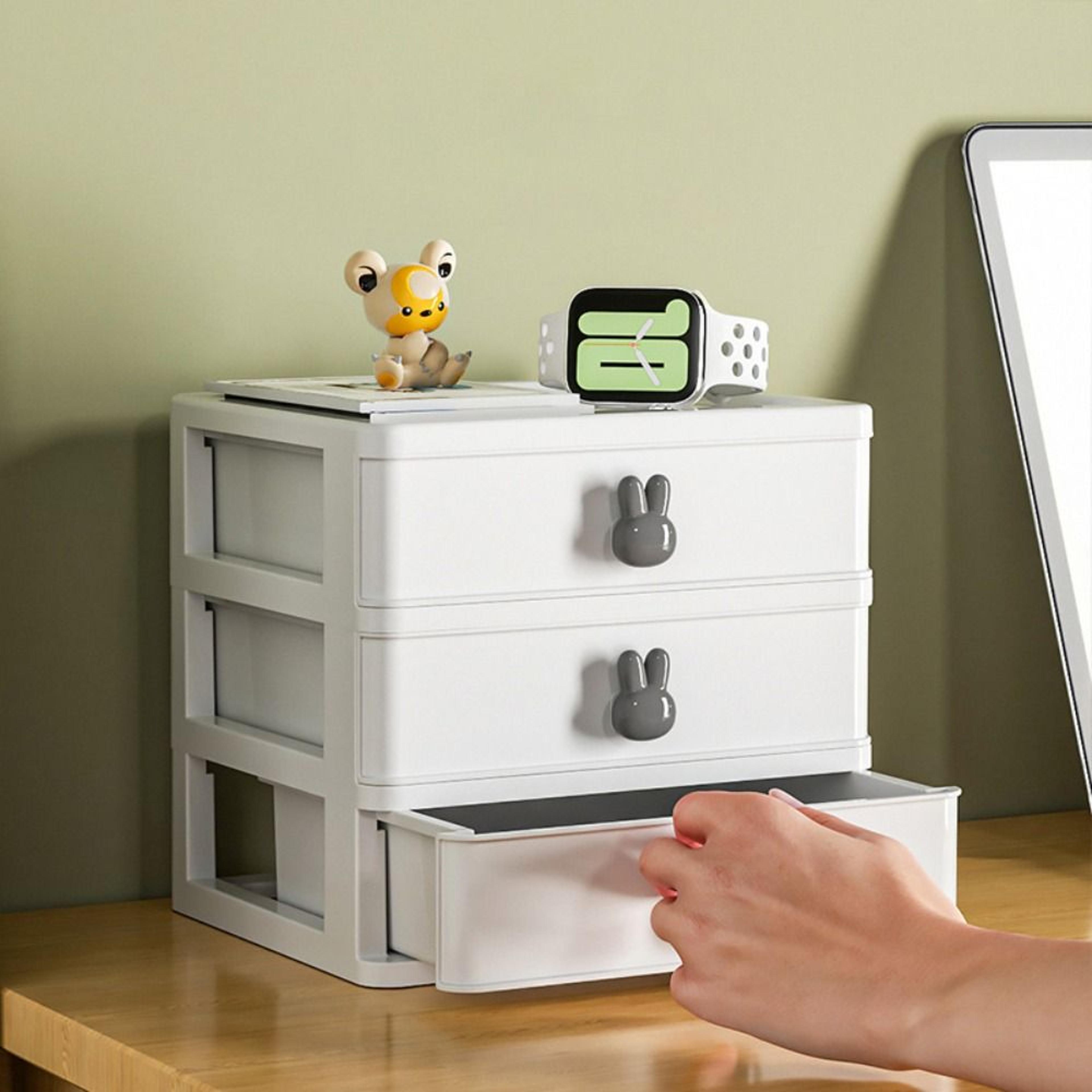 large capacity desk organizer with drawers and multi compartment stationery storage