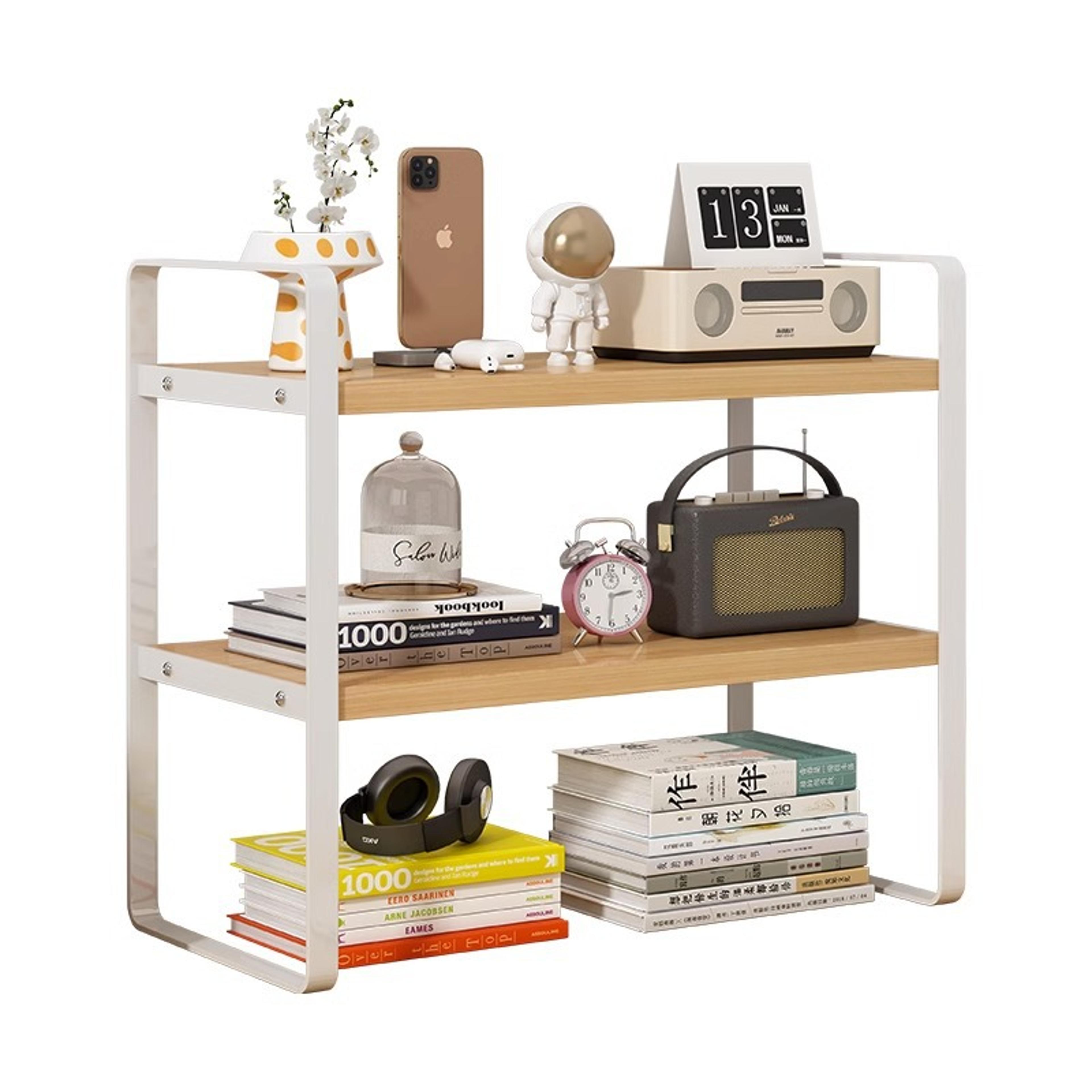 desktop bookshelf organizer and document shelf for office and study desk