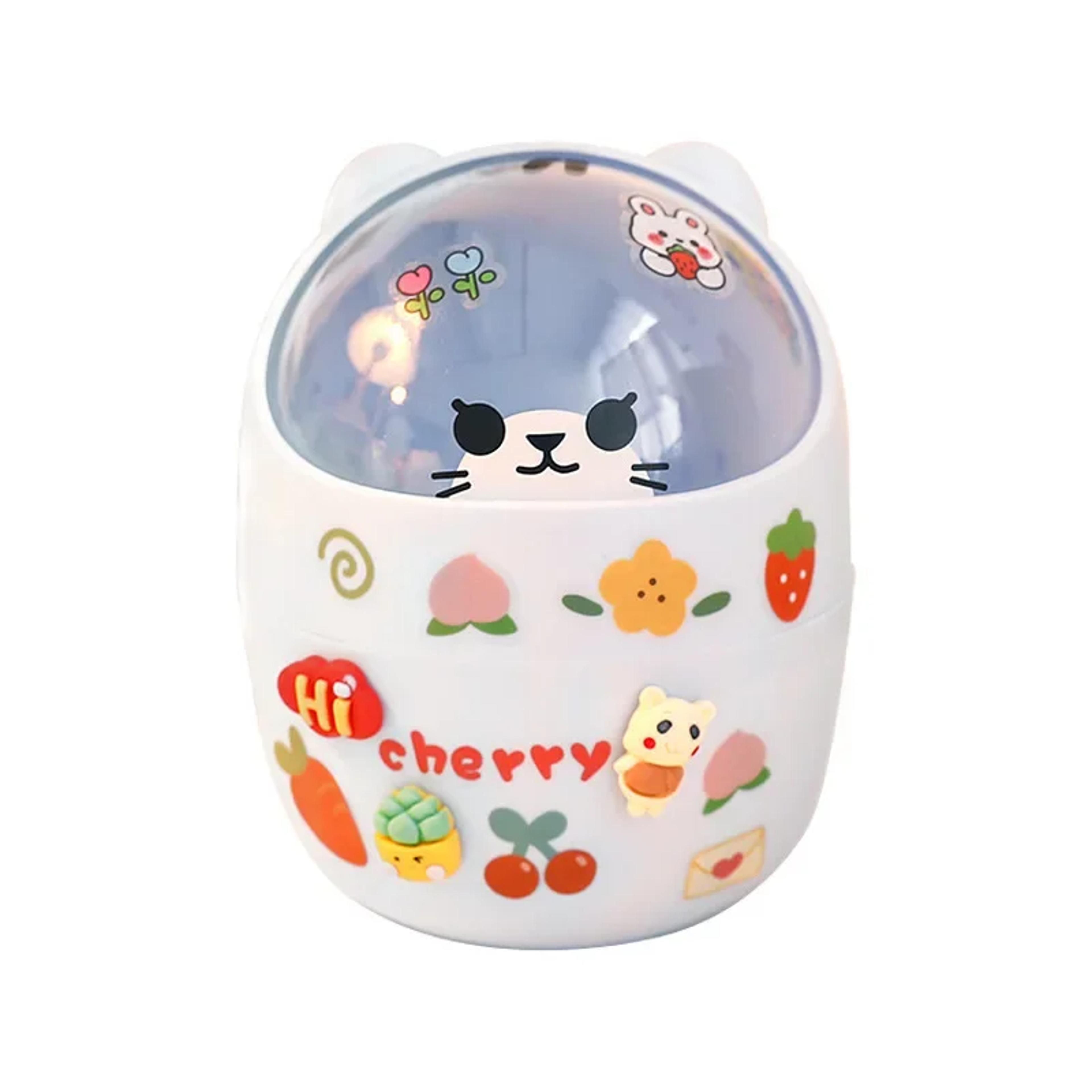 cute acrylic pen holder desktop organizer for stationery and cosmetics