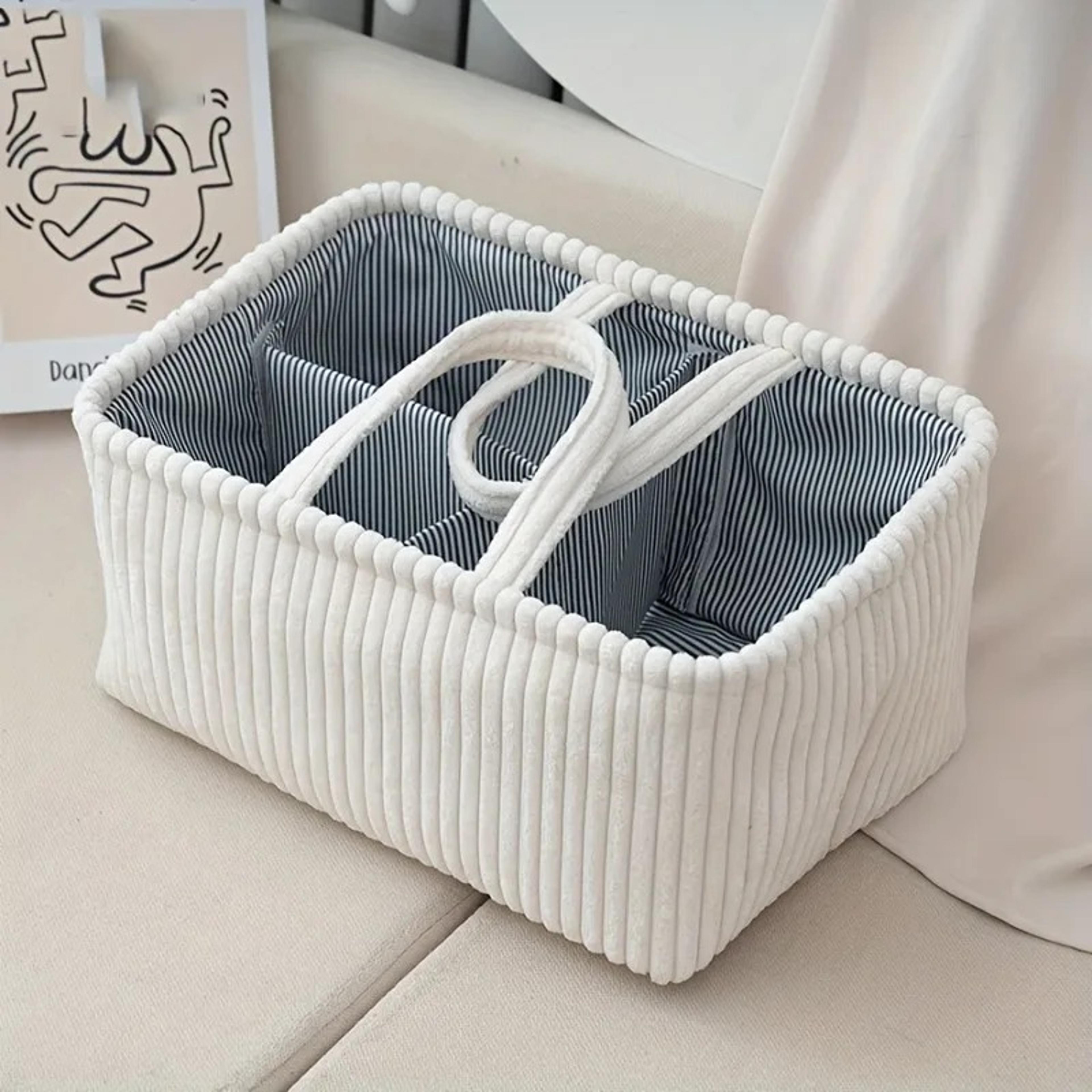 large bohemian storage basket multi compartment nursery and toy organizer