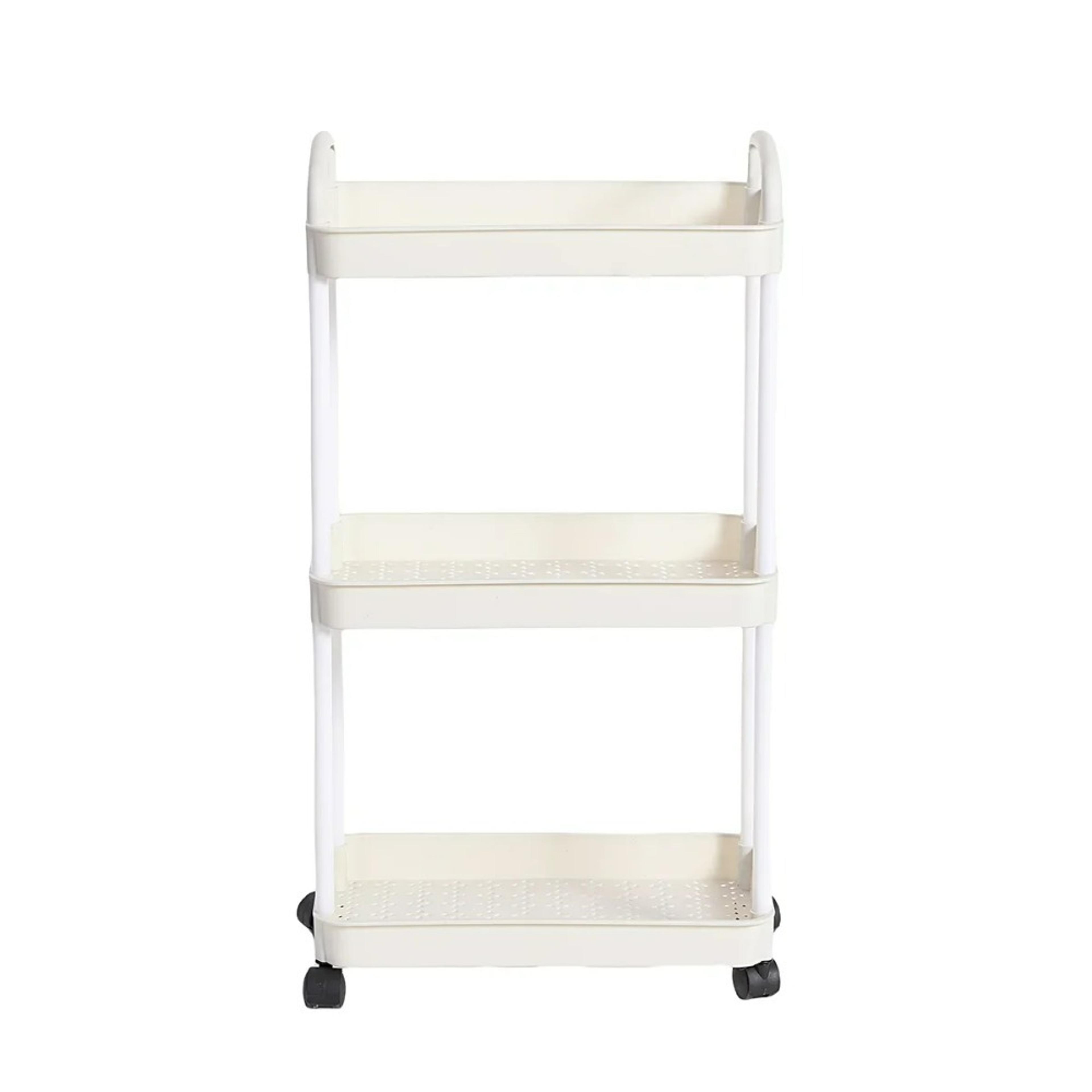 multi layer rolling storage cart with wheels for kitchen bathroom and bedroom