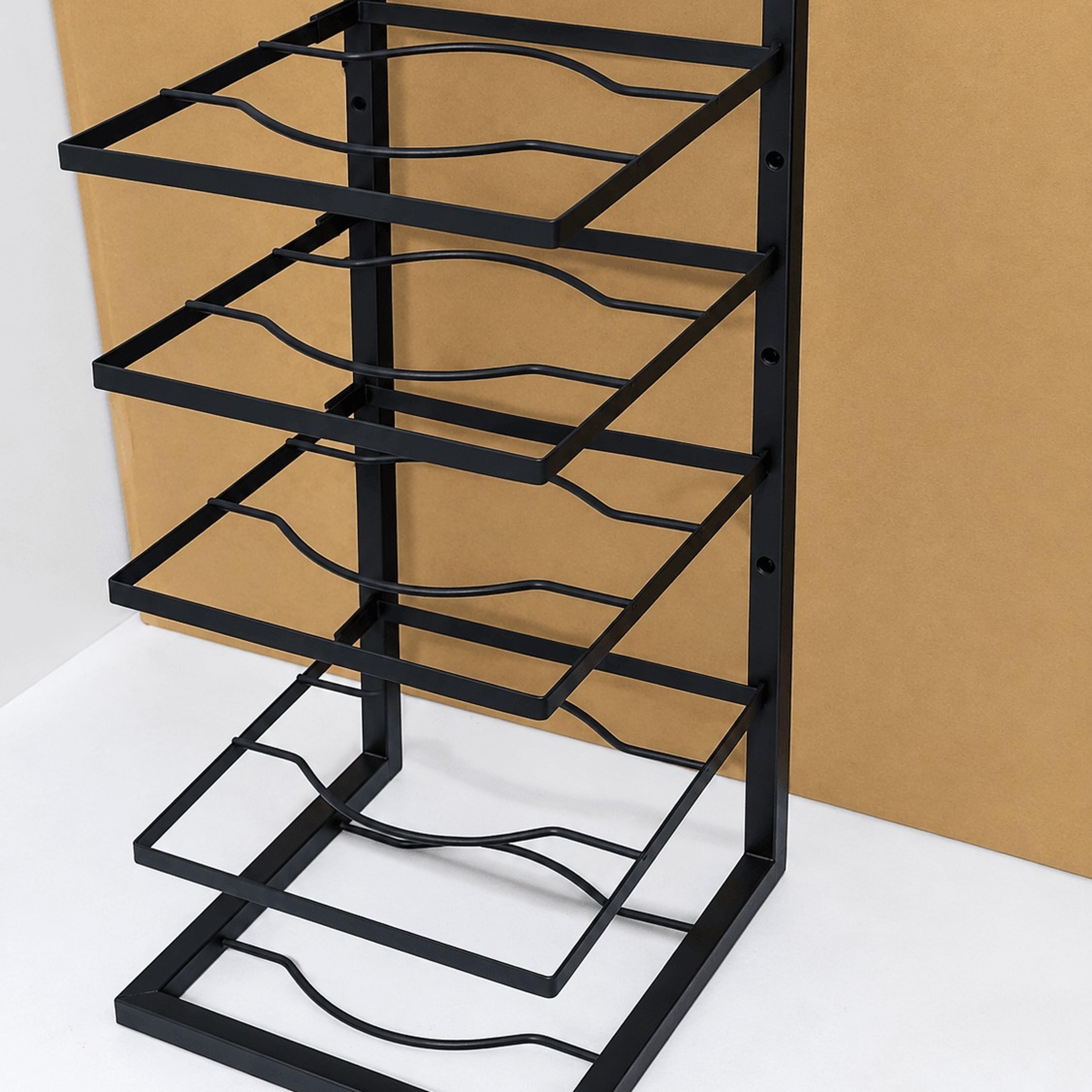 adjustable pot rack carbon steel pot and pan organizer for cabinets