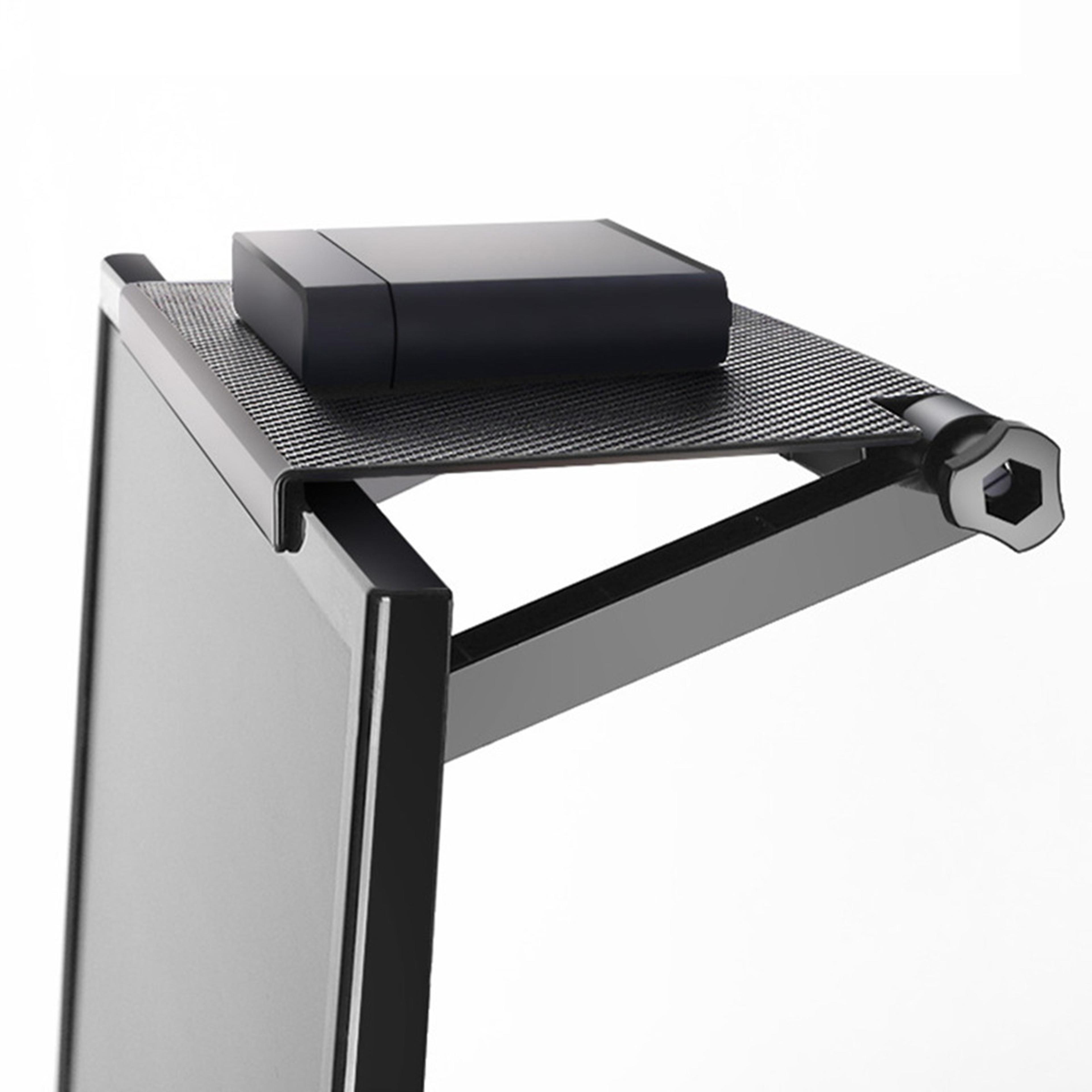 adjustable monitor top shelf router storage rack and set top box organizer