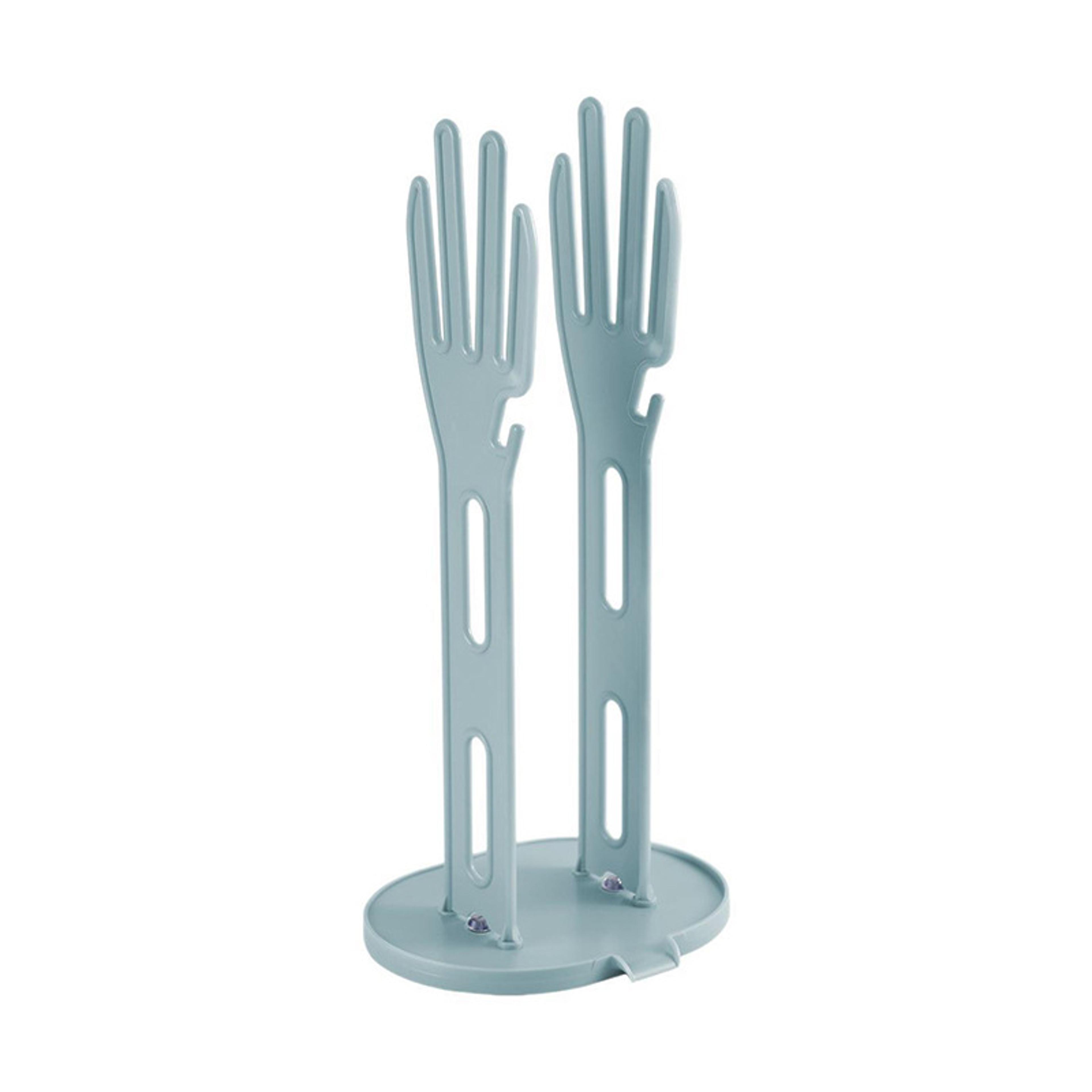 kitchen glove dryer rack with drainage base and towel holder