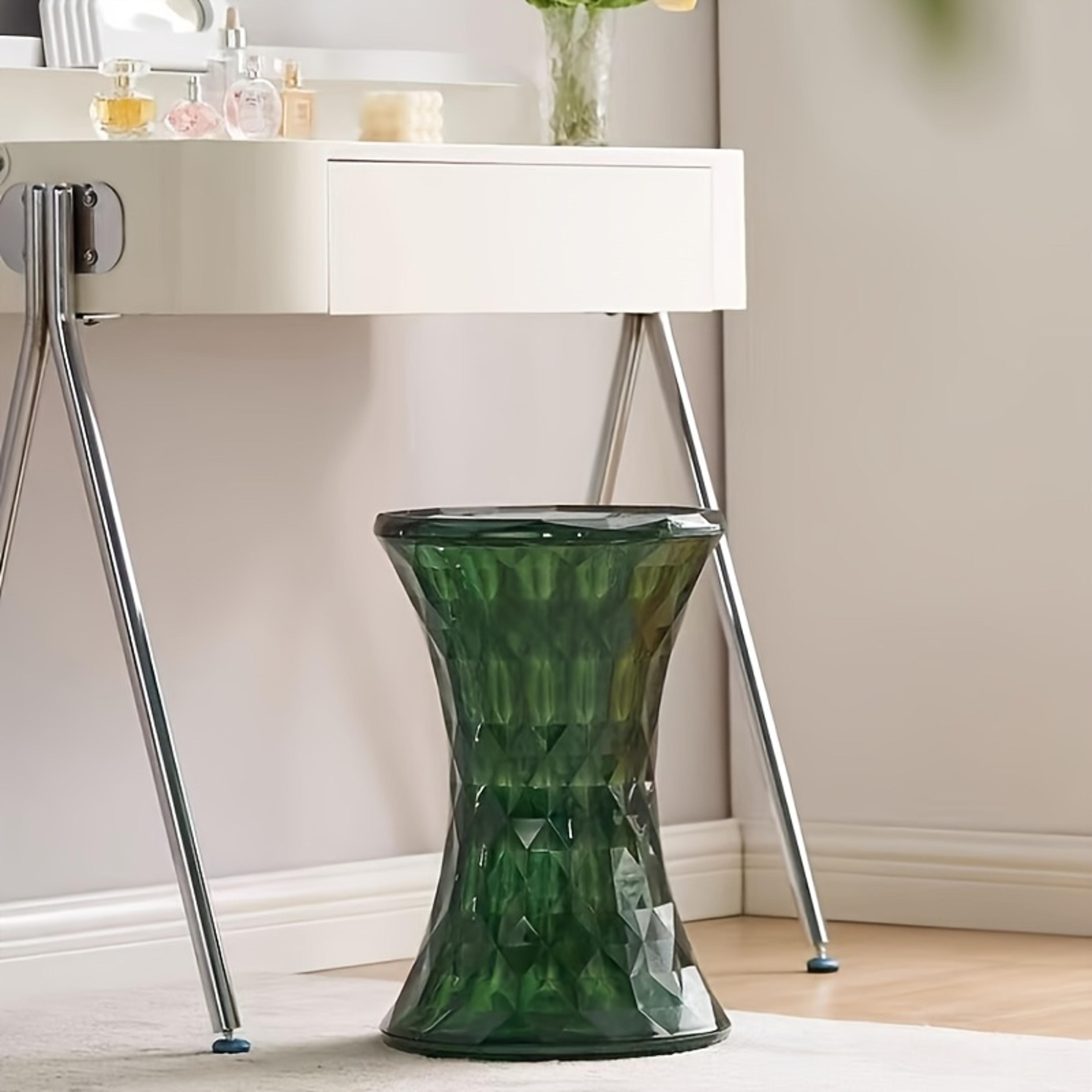 luxury transparent acrylic stool with storage for bathroom and living room