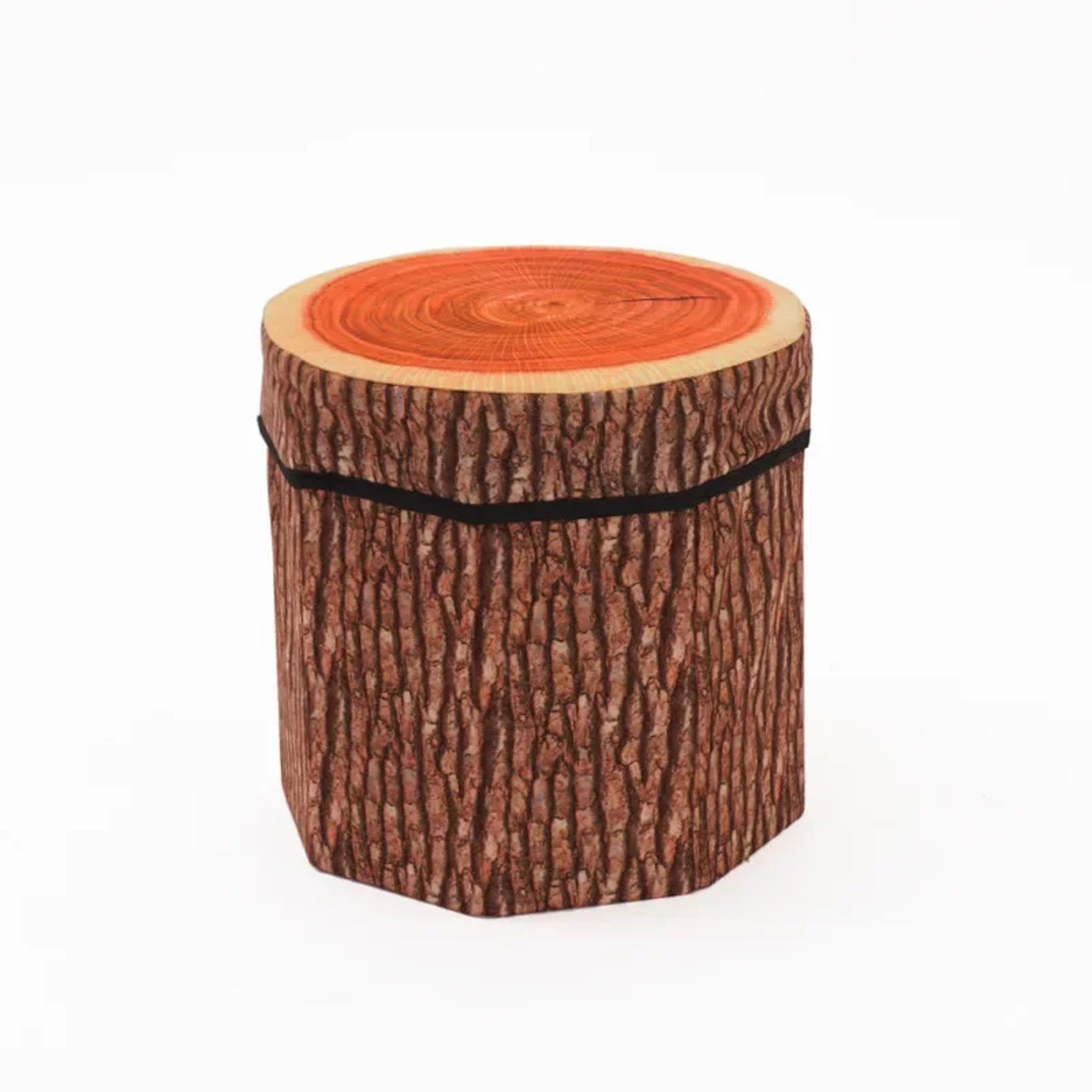 tree stump storage ottoman folding storage stool and collapsible footrest