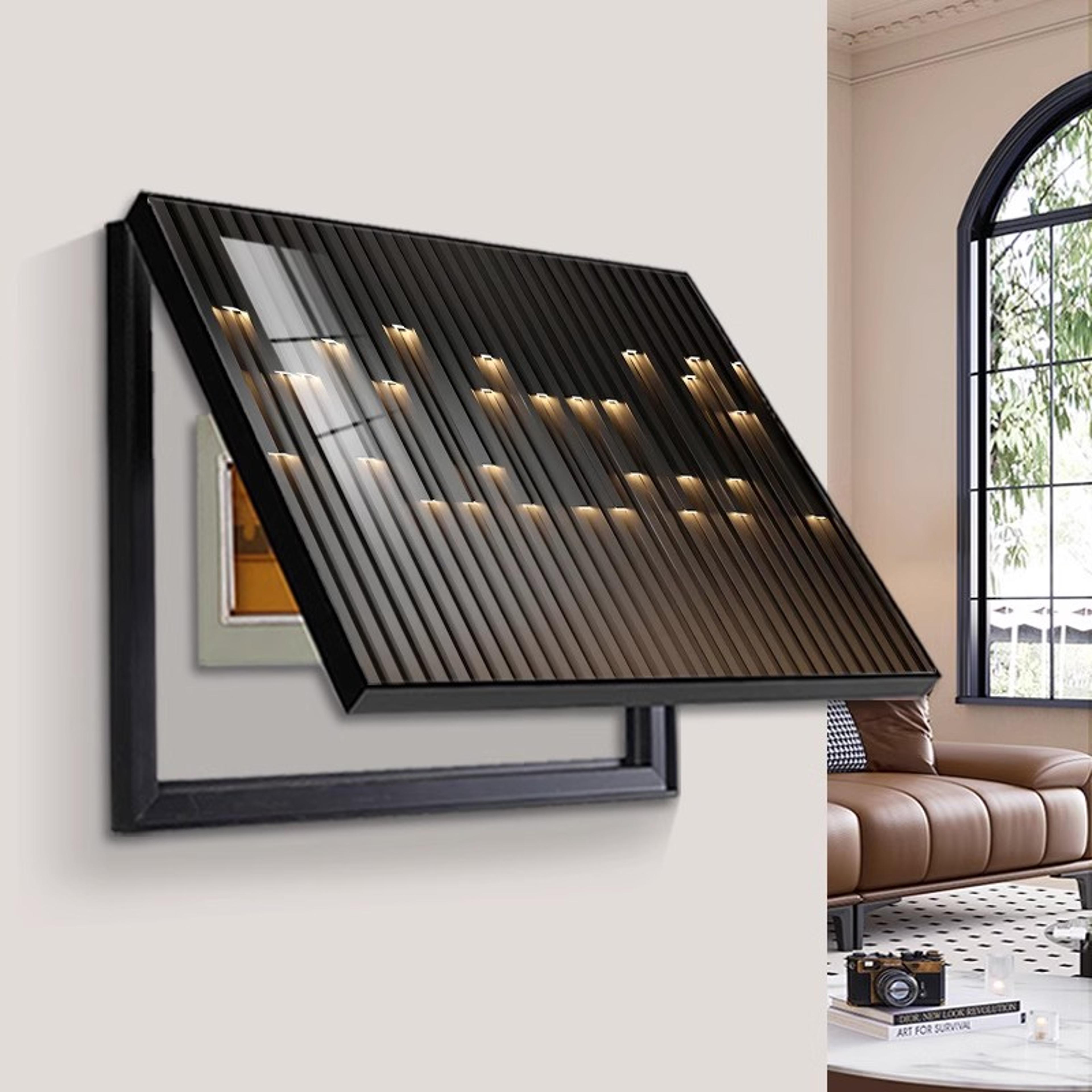 modern abstract electric meter box cover decorative wall art