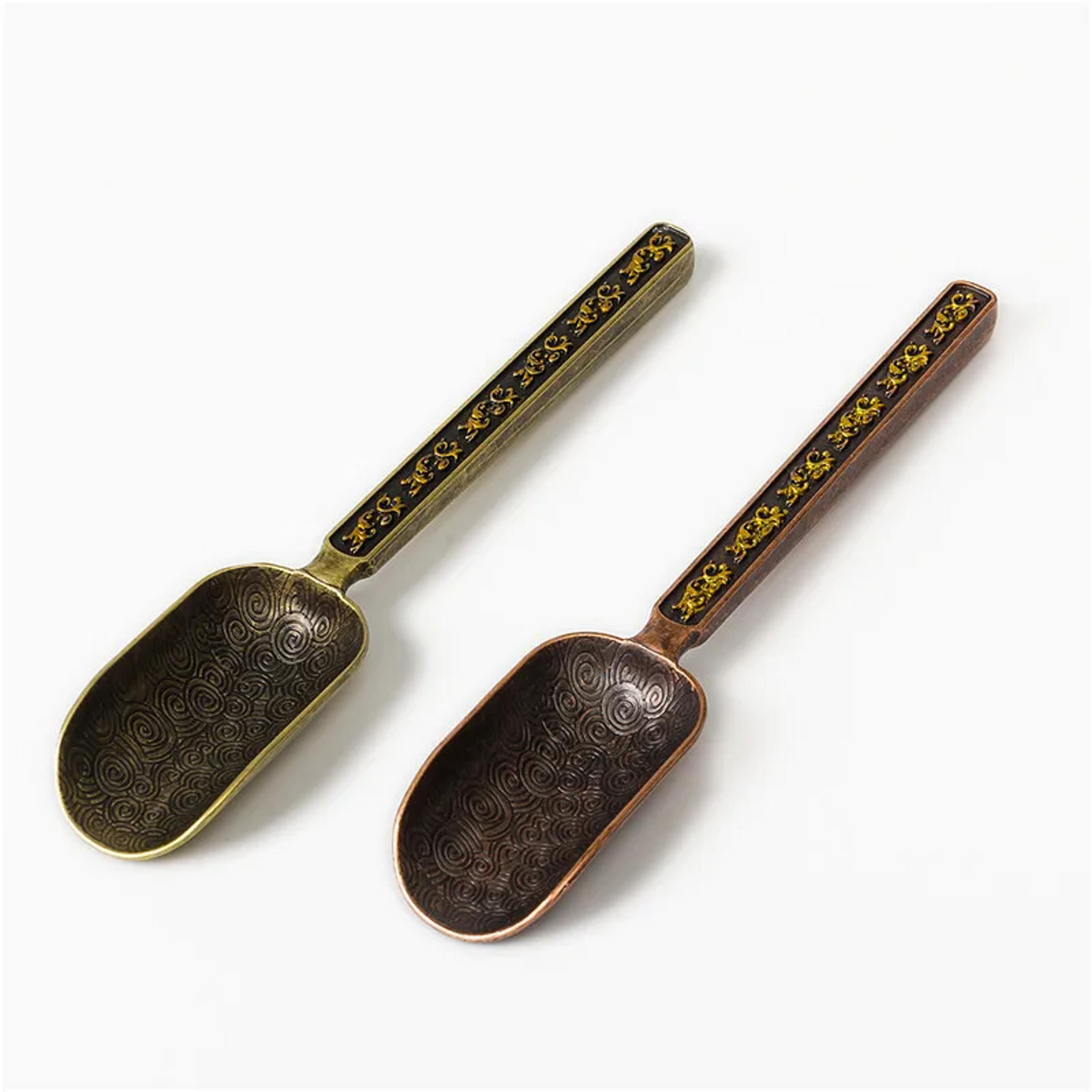 alloy tea scoop for kung fu tea ceremony and loose leaf tea