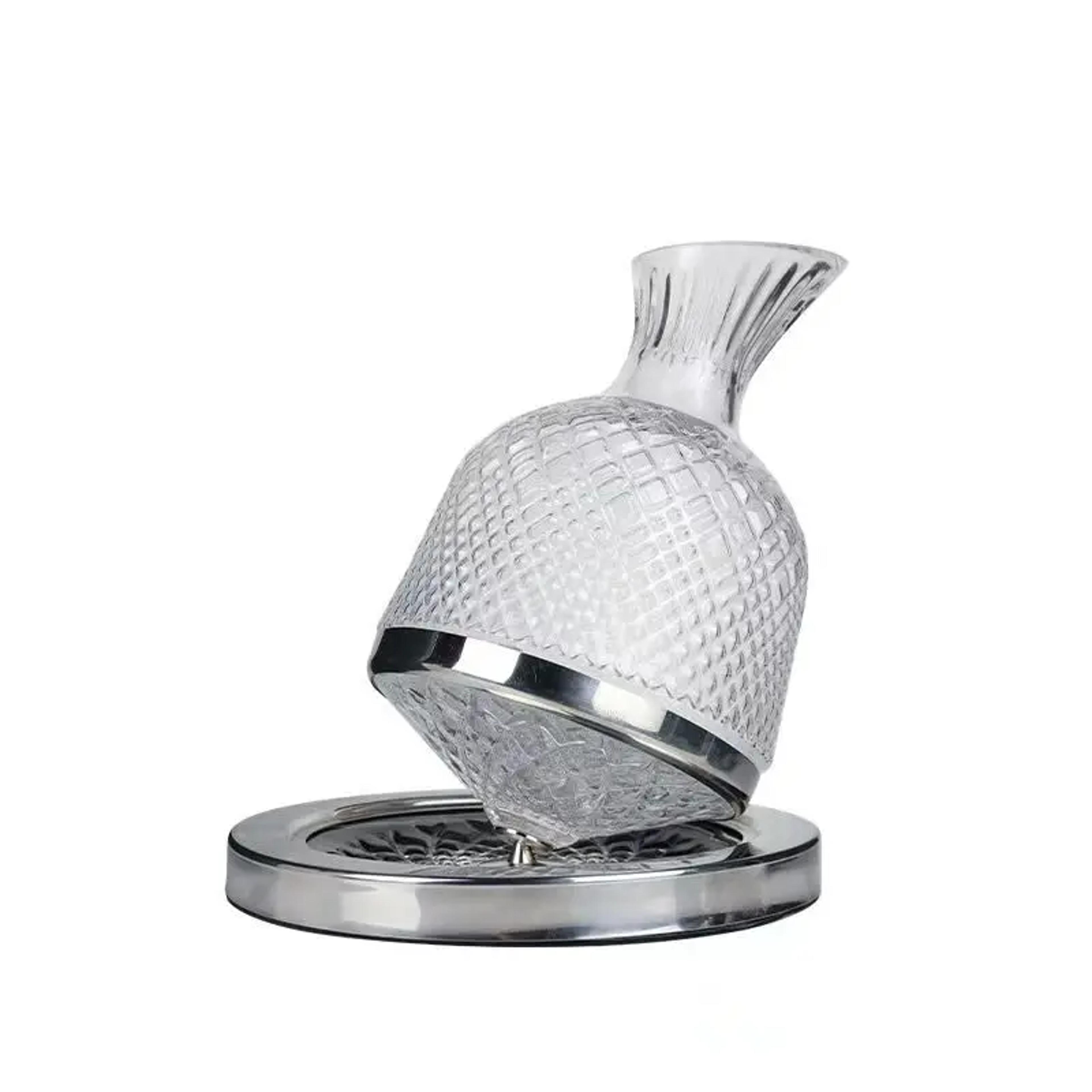 1500ml rotating wine decanter with crystal glass and 360 degree aerator design