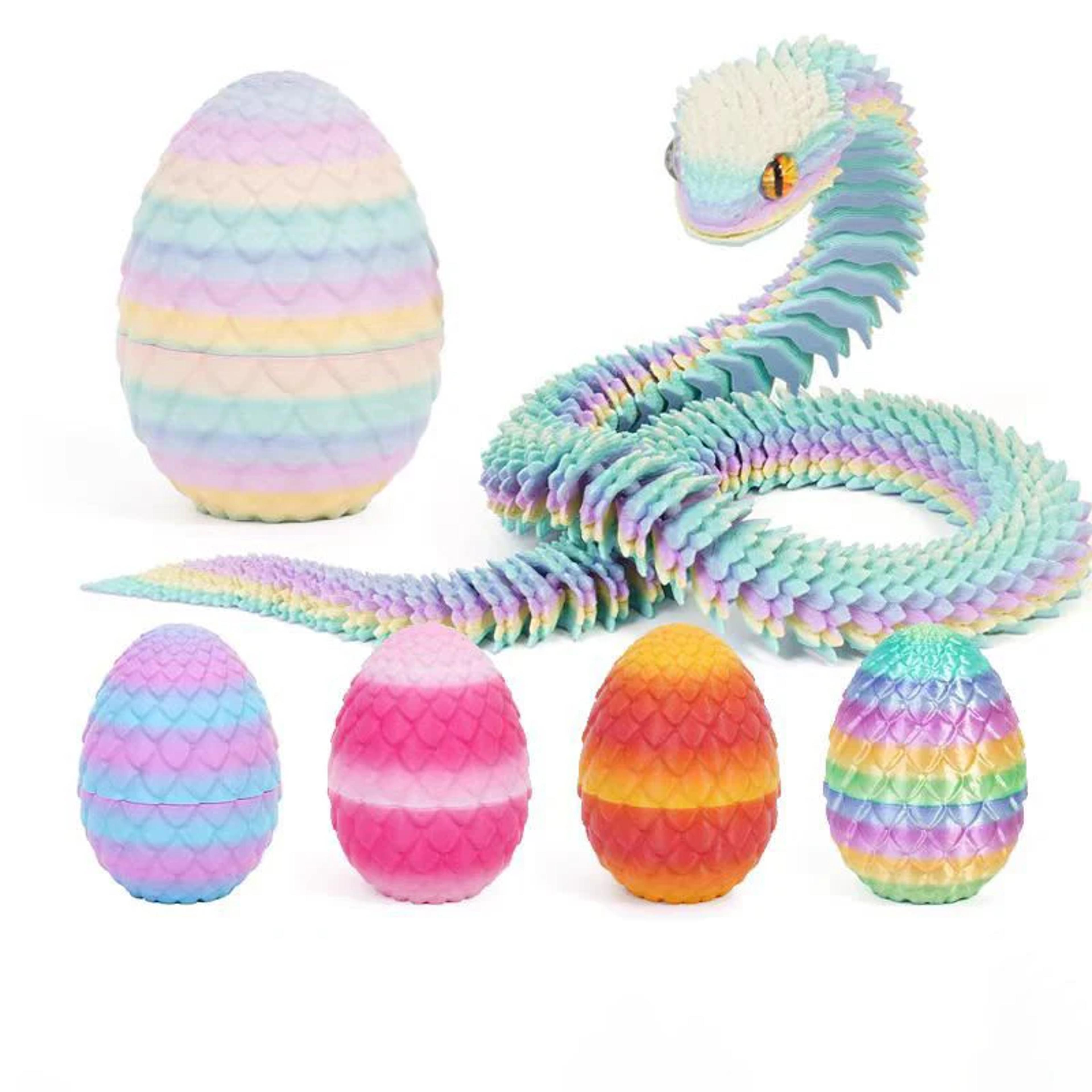 3d printed articulated snake egg fidget figure movable desktop ornament