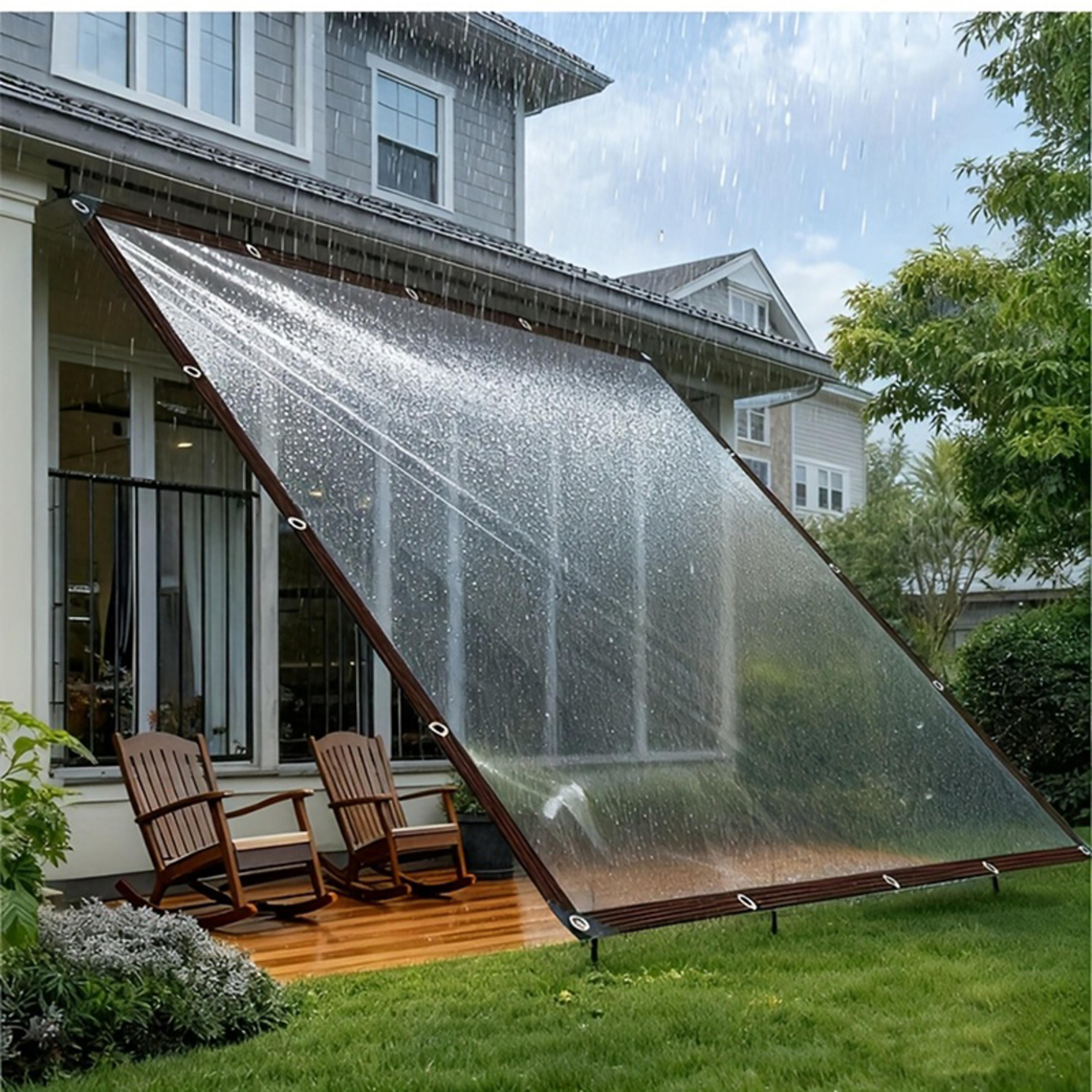 transparent pvc waterproof garden cover for balcony window and plant protection