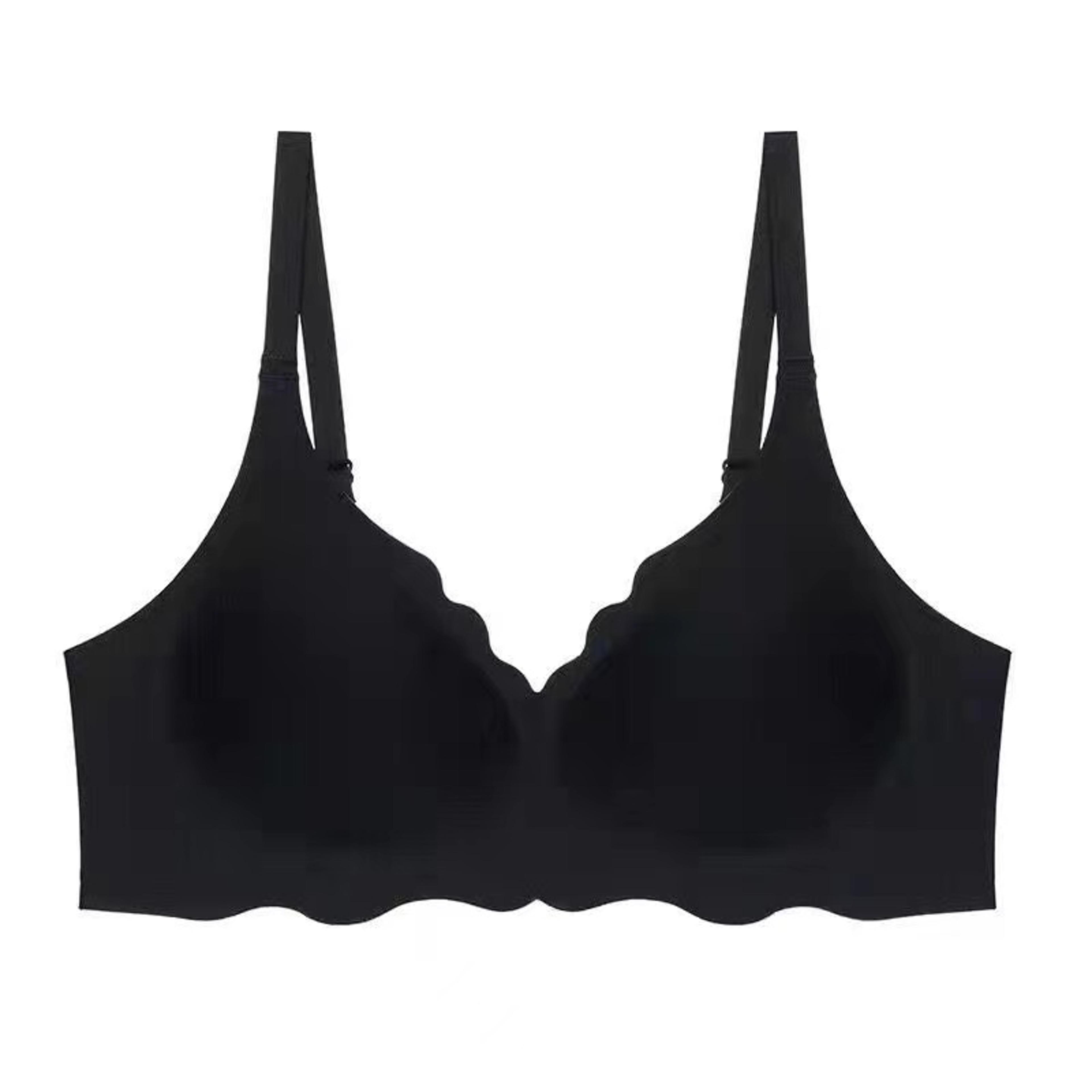 seamless wire free bra with adjustable straps and thin molded cups