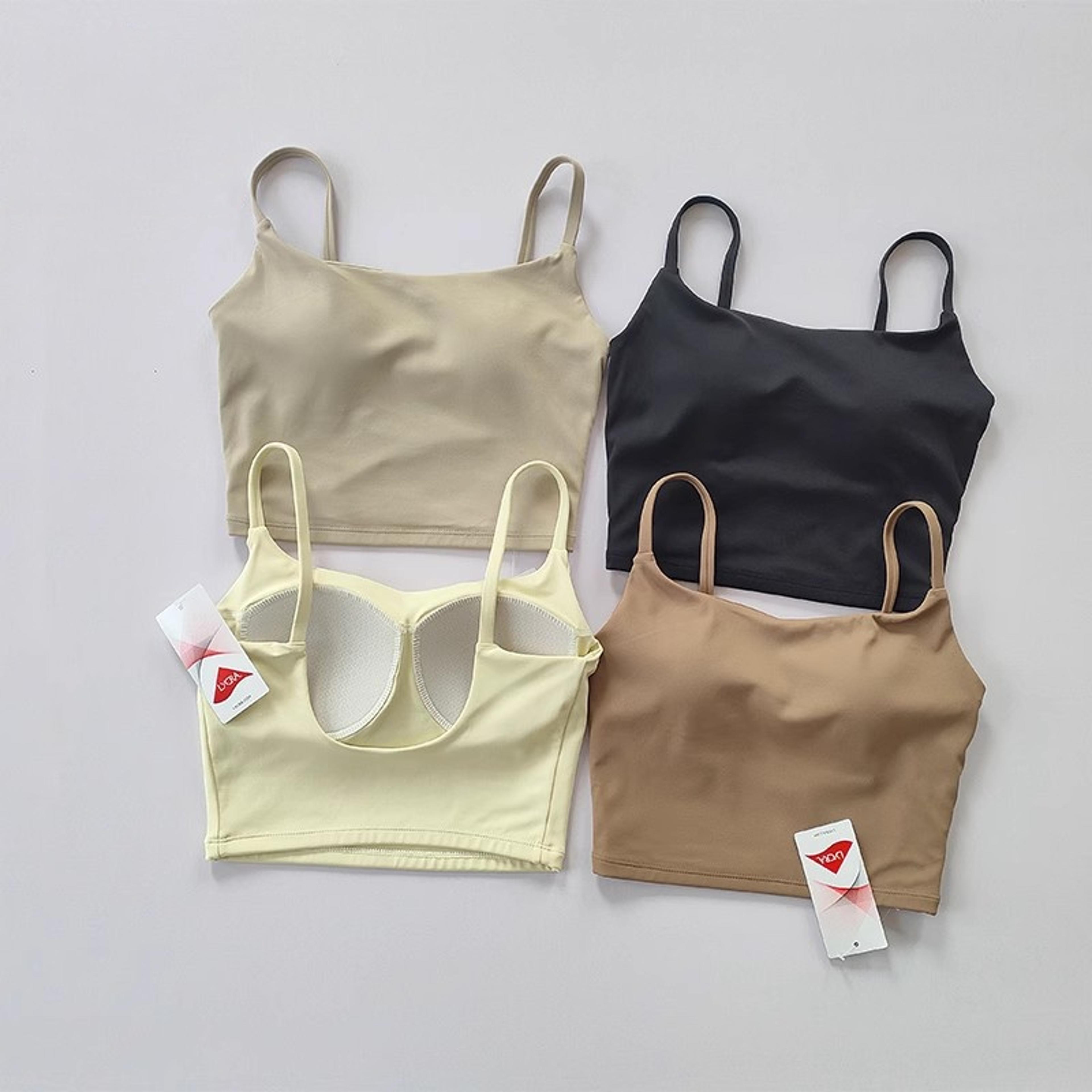 womens nylon spandex yoga sports bra knit training vest