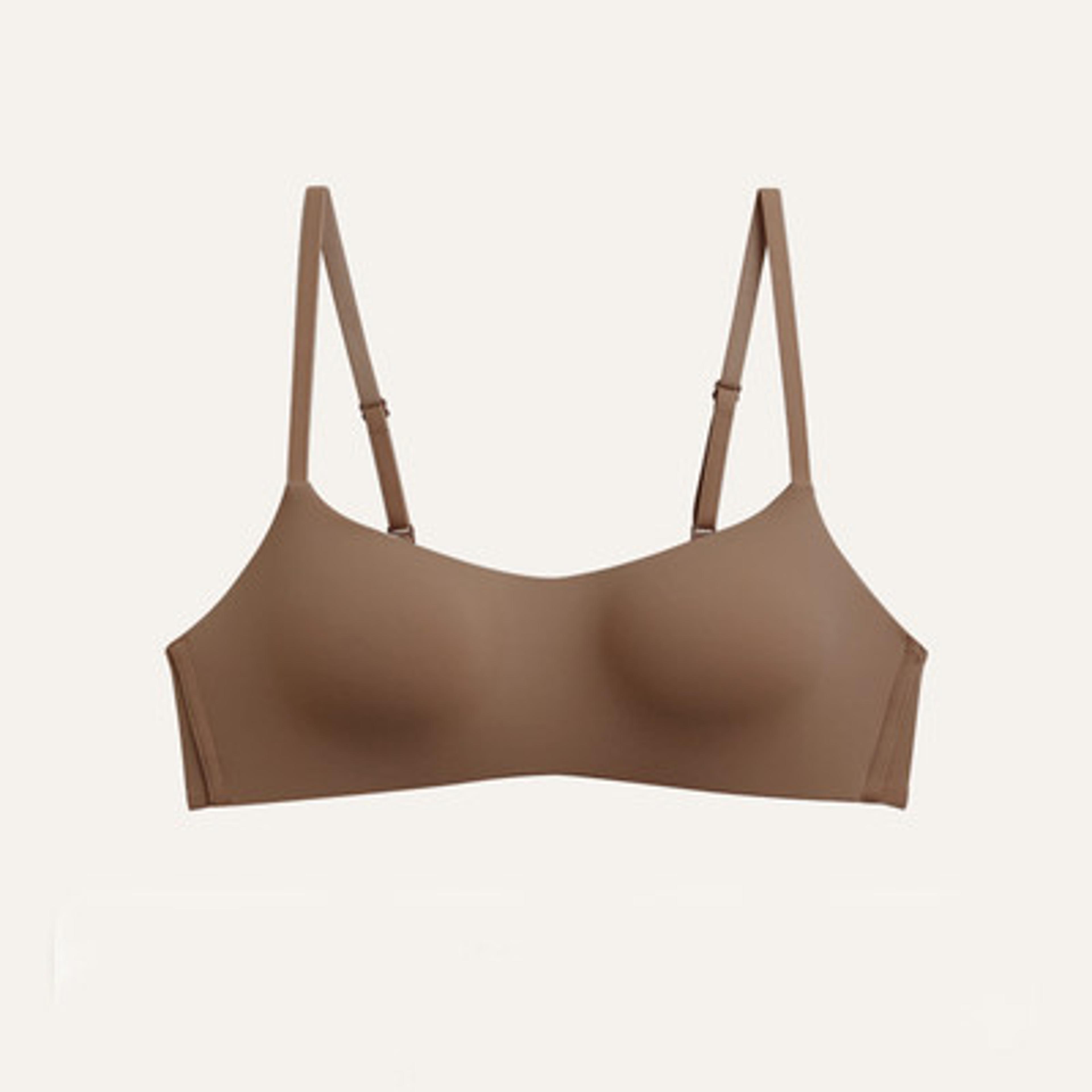 seamless push up bralette for women wire free padded half cup bra with convertible straps