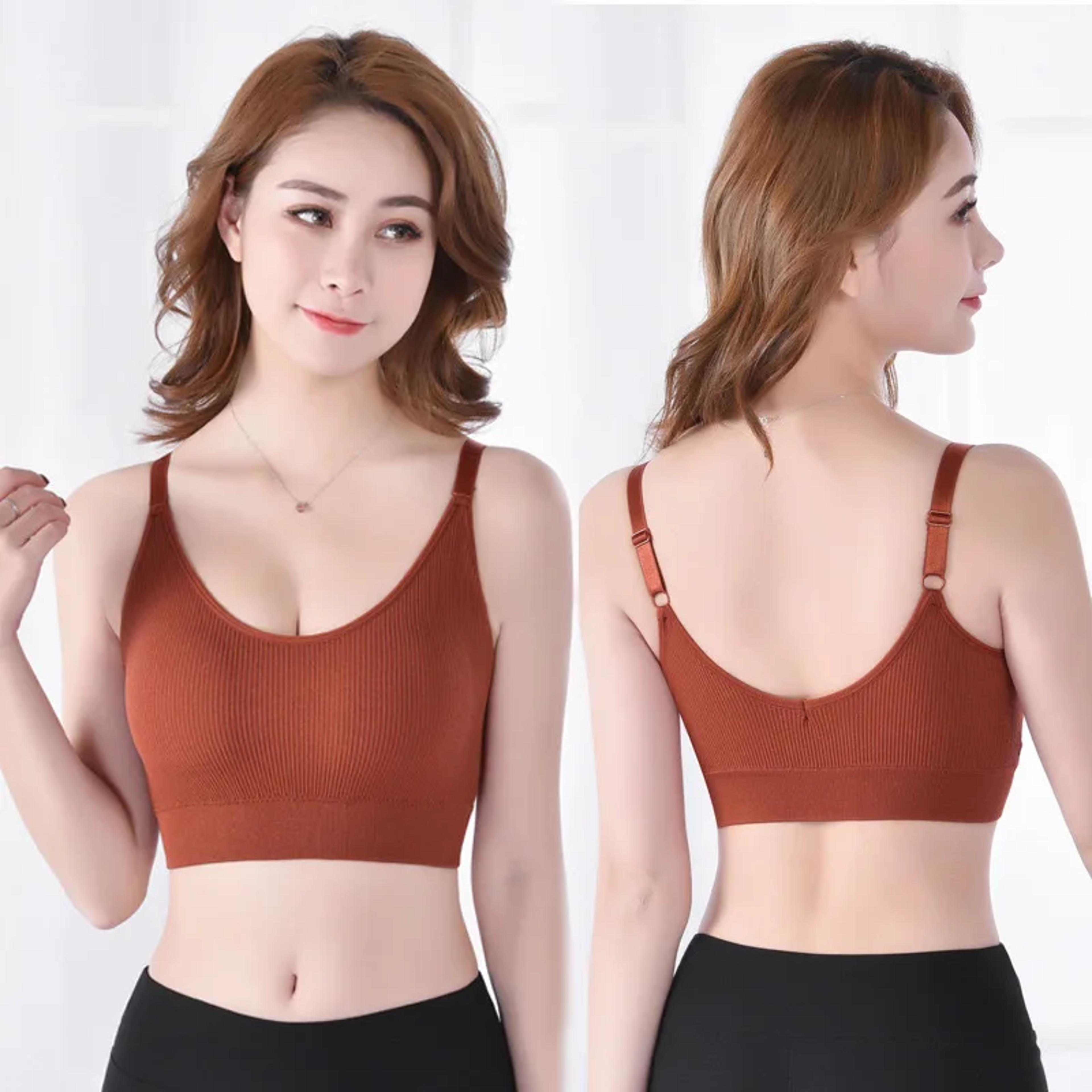 wire free seamless full cup bralette for women with breathable knit cotton