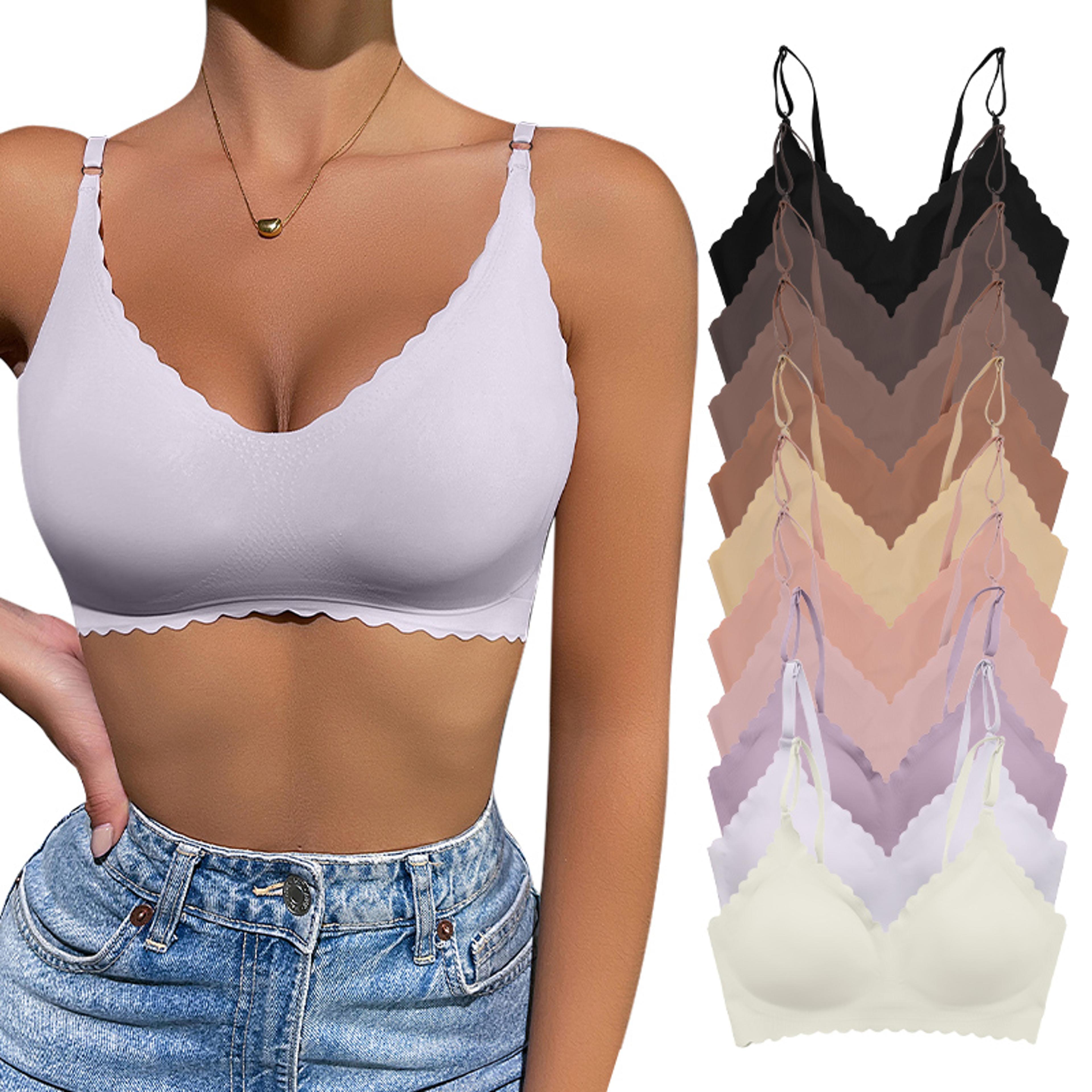 seamless wire free full cup bra with adjustable straps and thin mold cups