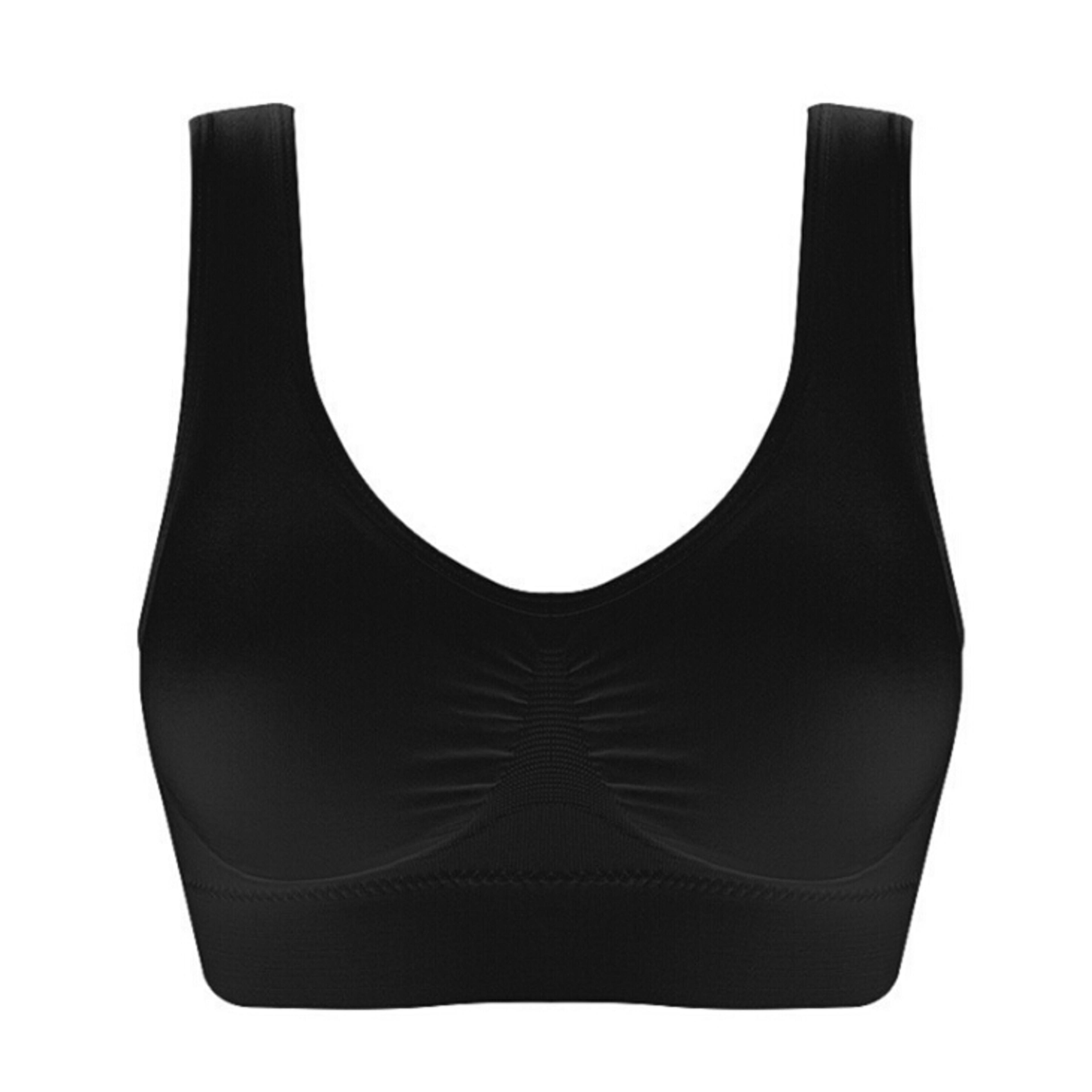 womens wireless padded sports bra seamless breathable workout bralette
