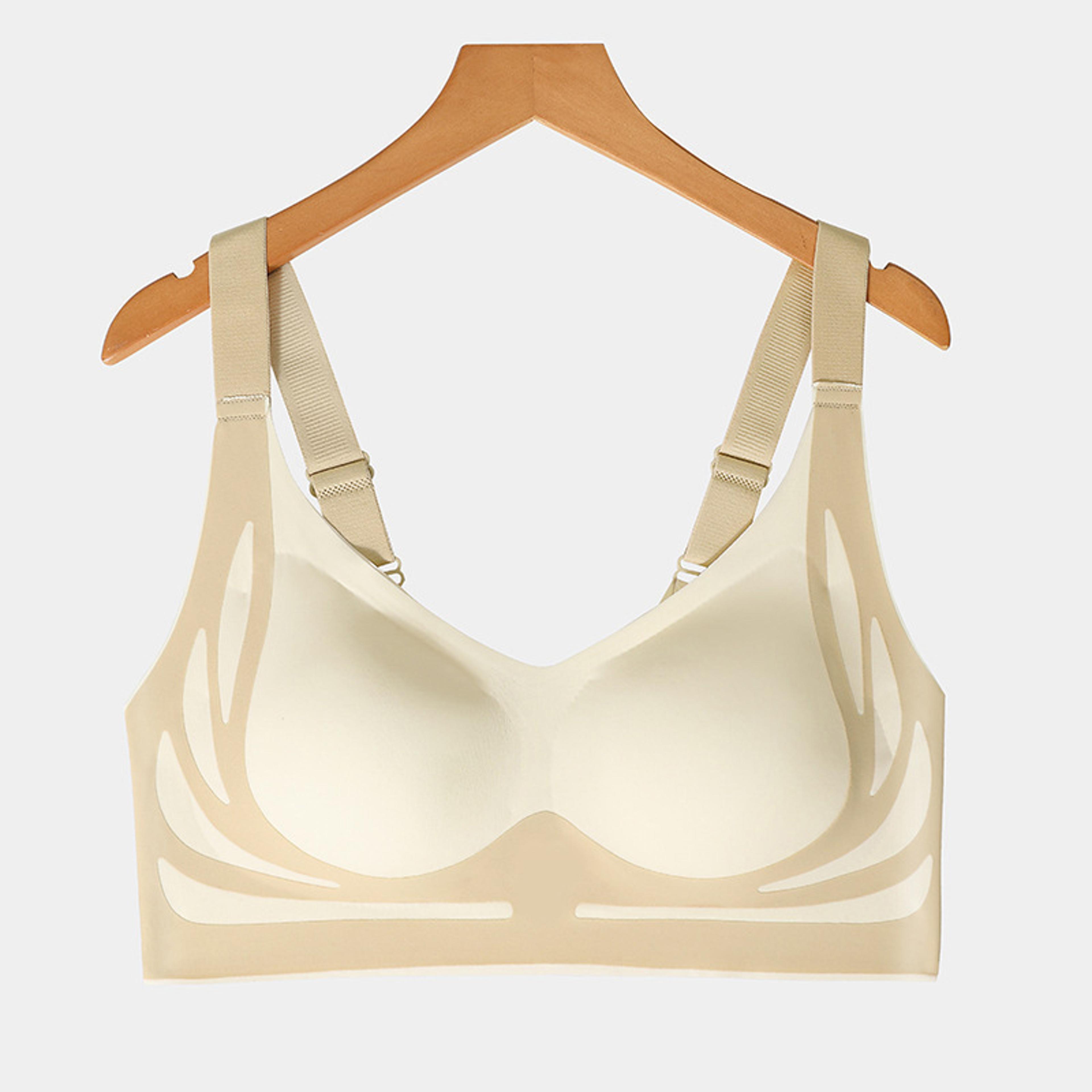 plus size wire free push up bra seamless full cup support with adjustable straps