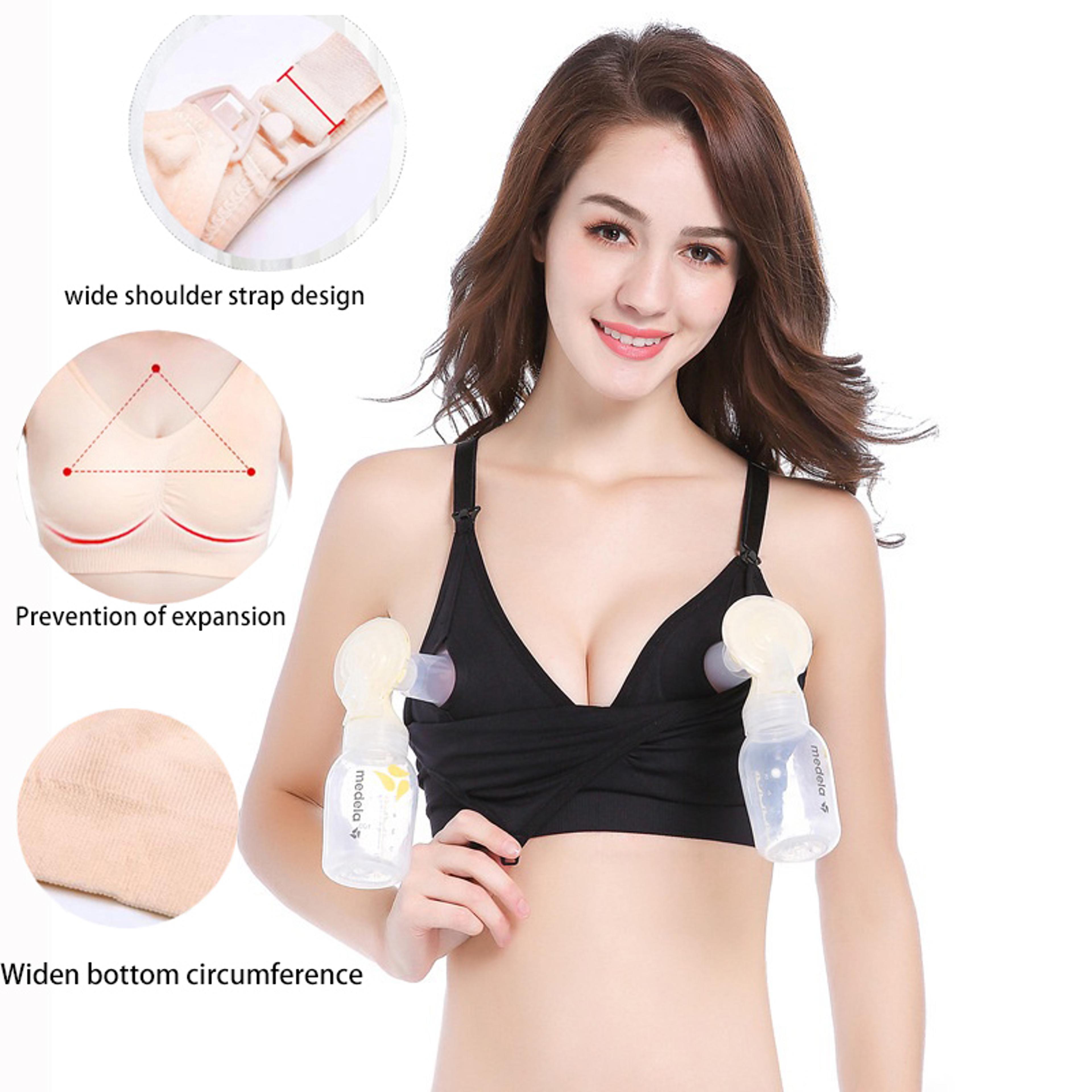 hands free pumping nursing bra wire free maternity bra with adjustable straps