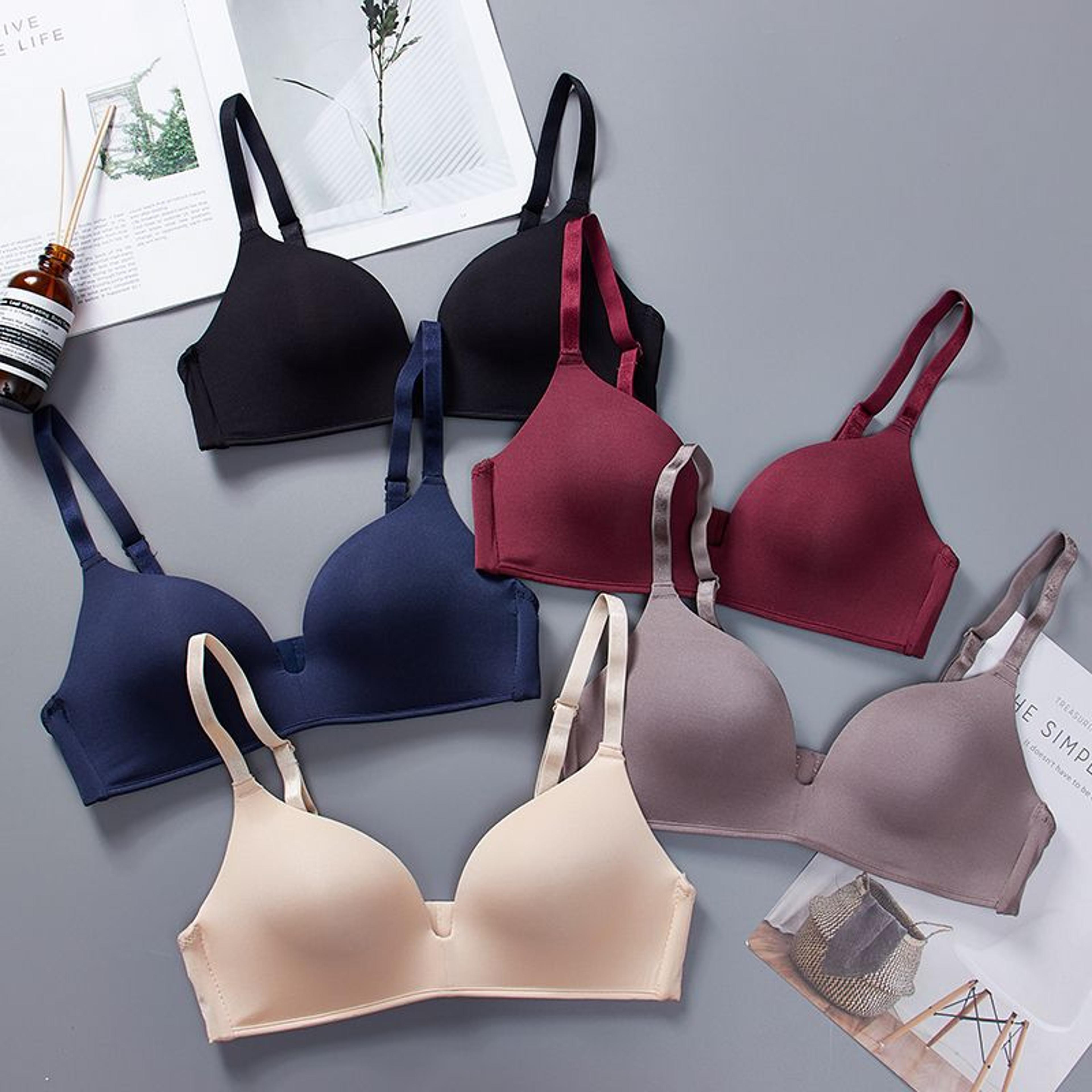 ultra thin seamless wireless push up bra with adjustable straps