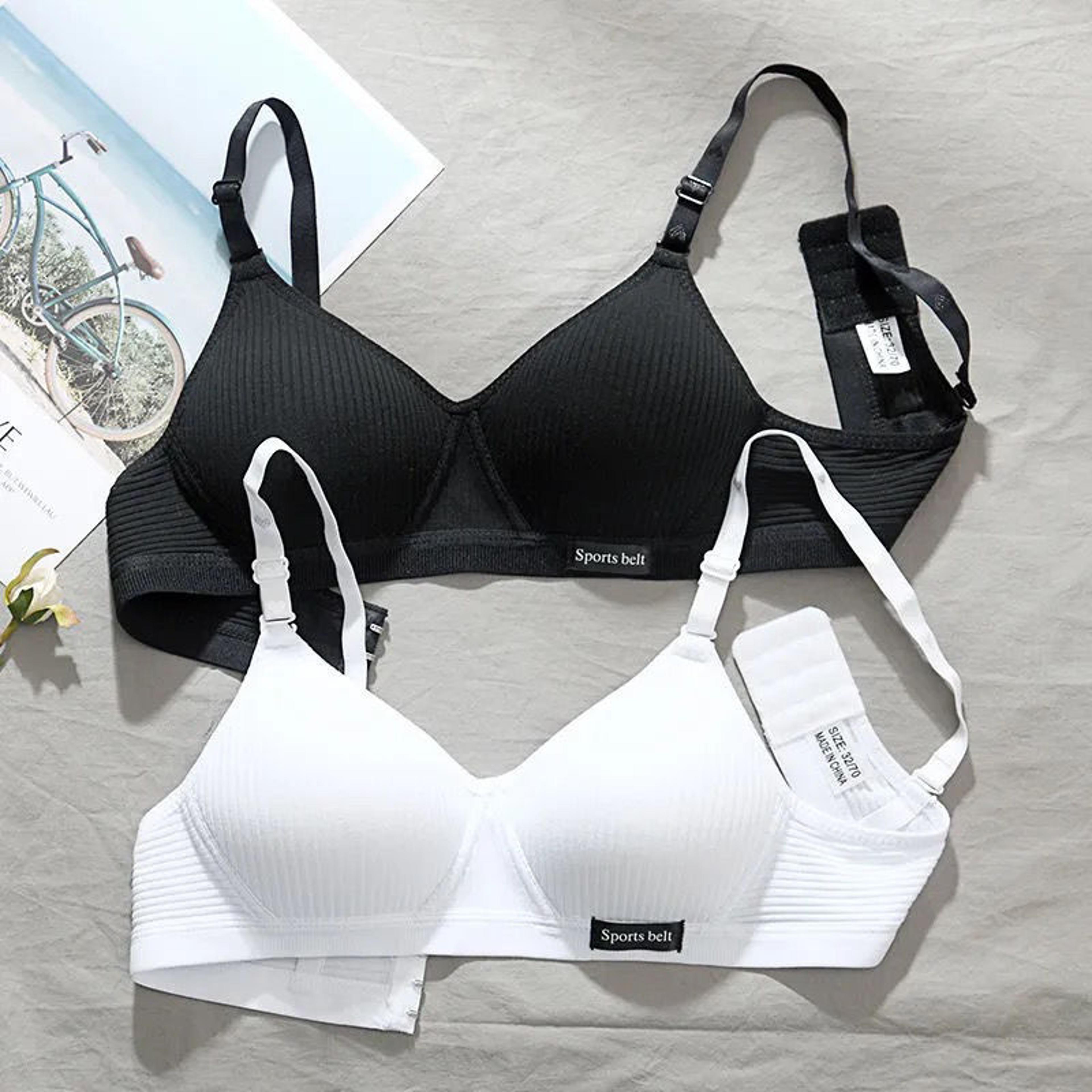 wireless seamless bra with adjustable straps and 3/4 cup design