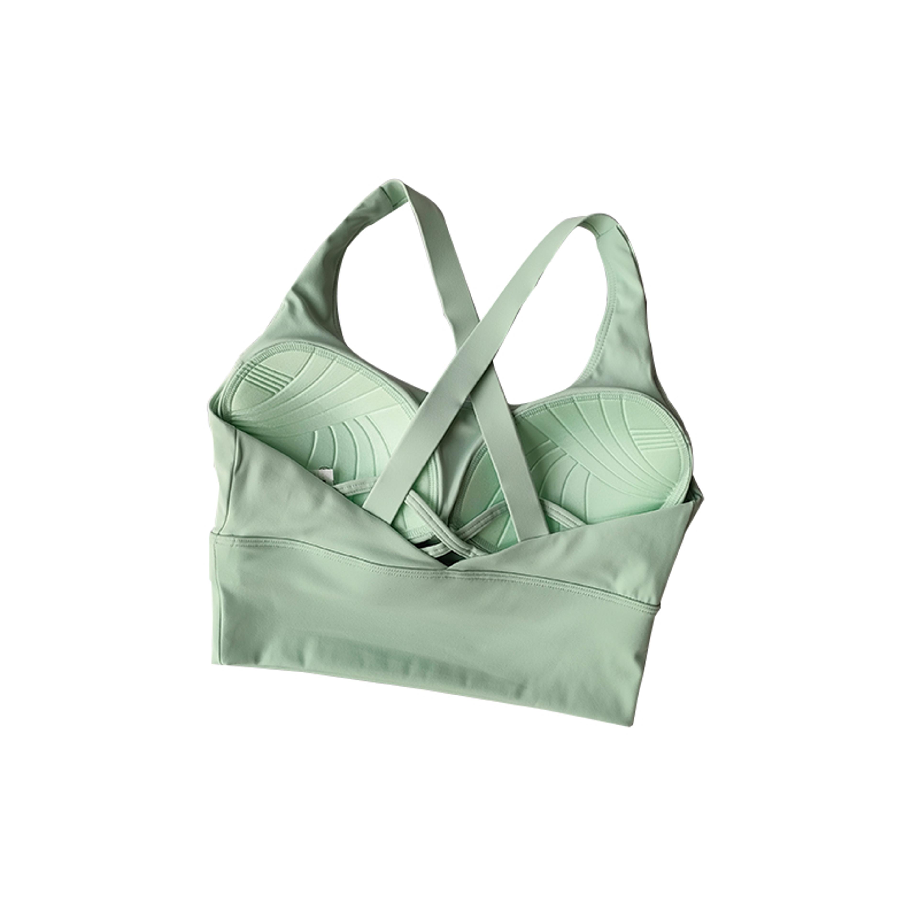 high-intensity running sports bra shock-absorbing knit workout bra