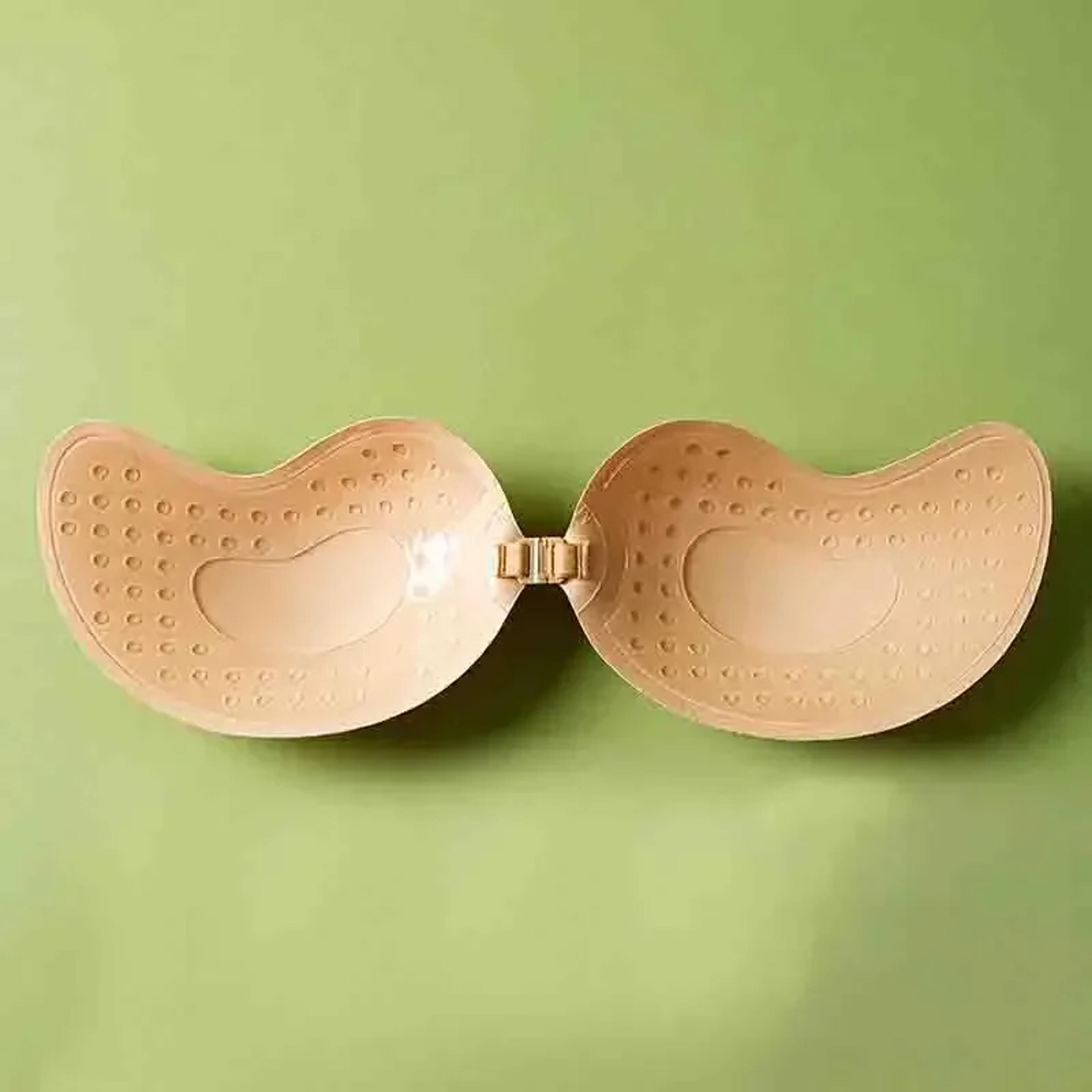reusable strapless adhesive bra seamless silicone push up bra with front closure