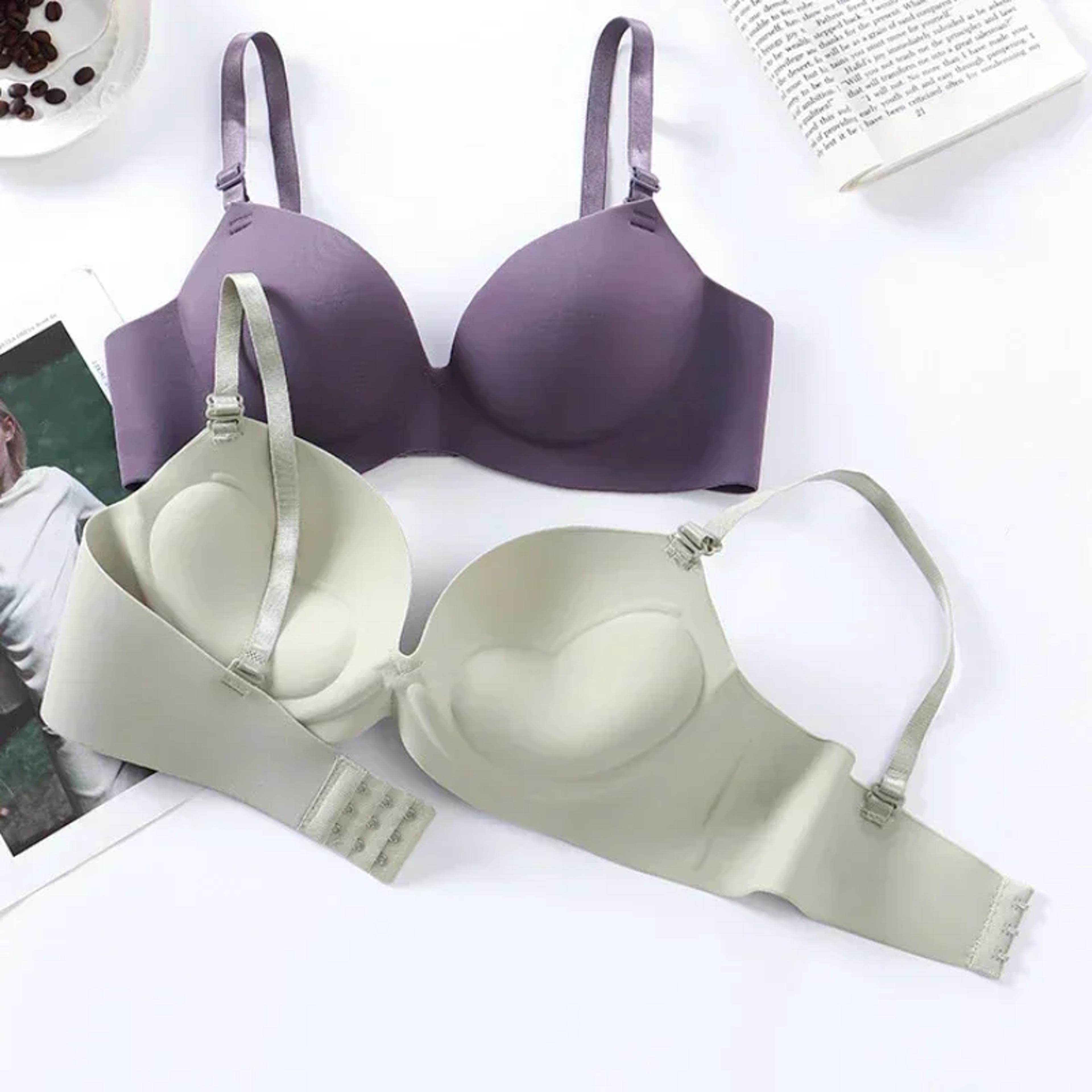 wireless seamless push up bra 3/4 cup breathable bralette