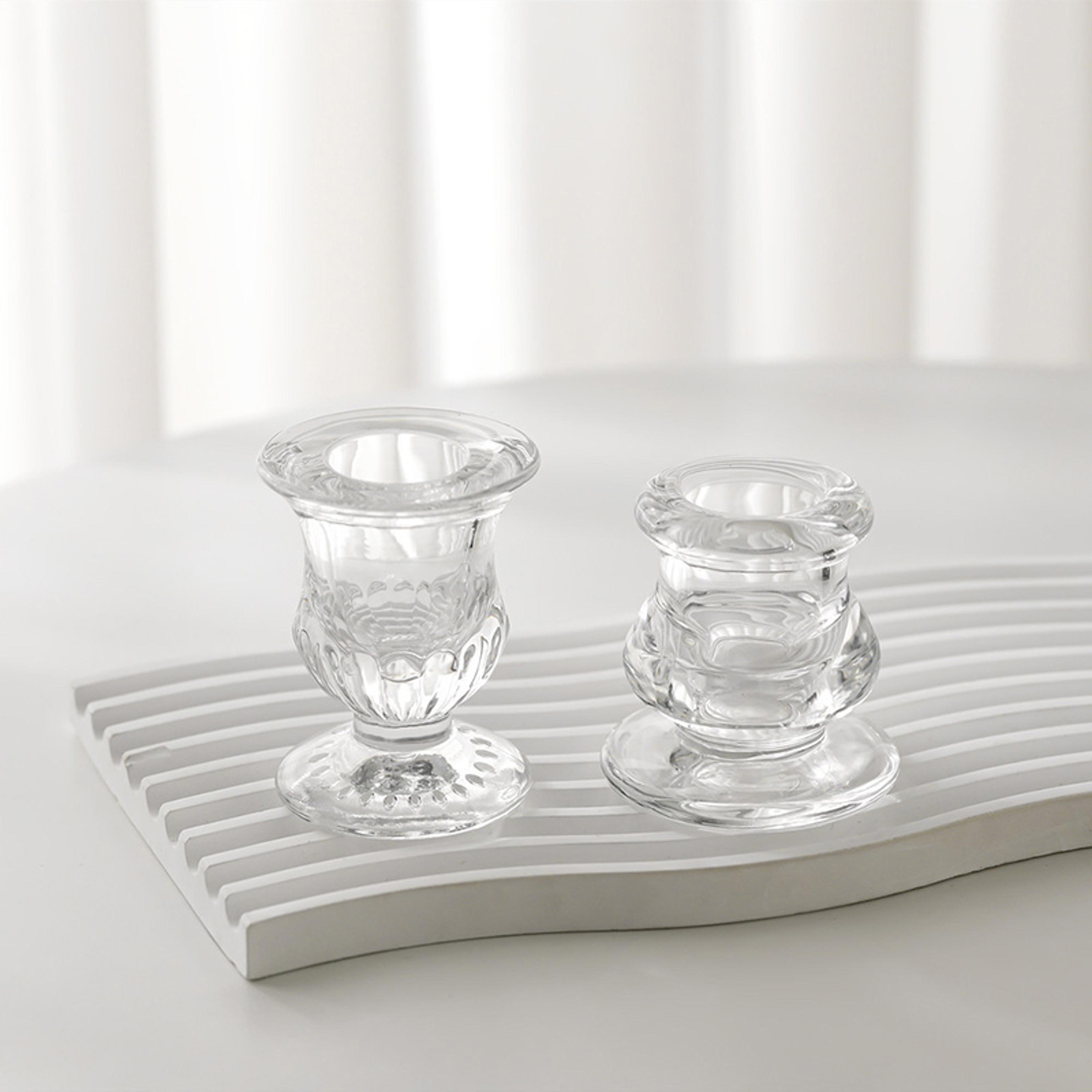 nordic glass candle holder decorative candlestick for home and wedding decor
