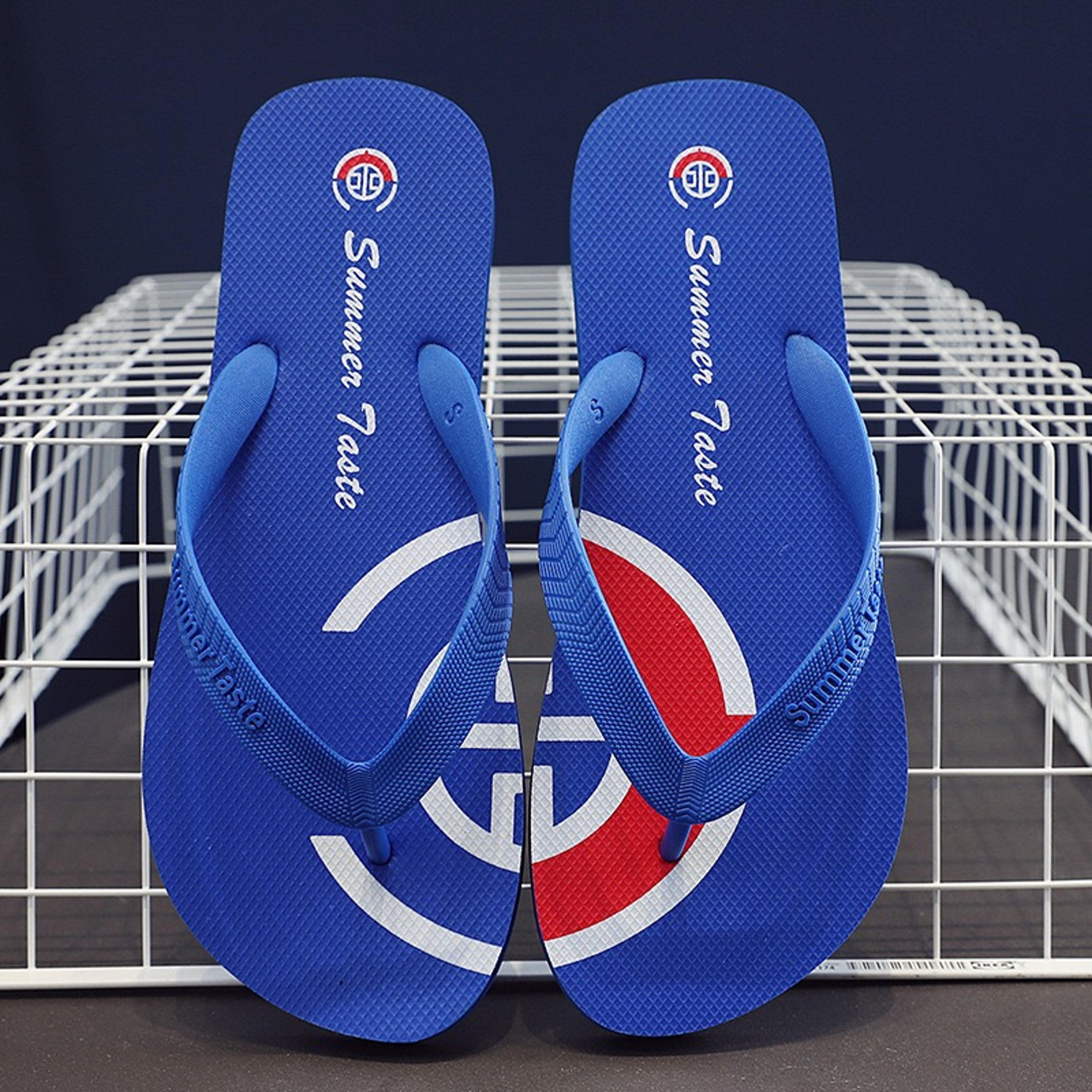 men's eva flip flops flat summer outdoor sandals with toe strap
