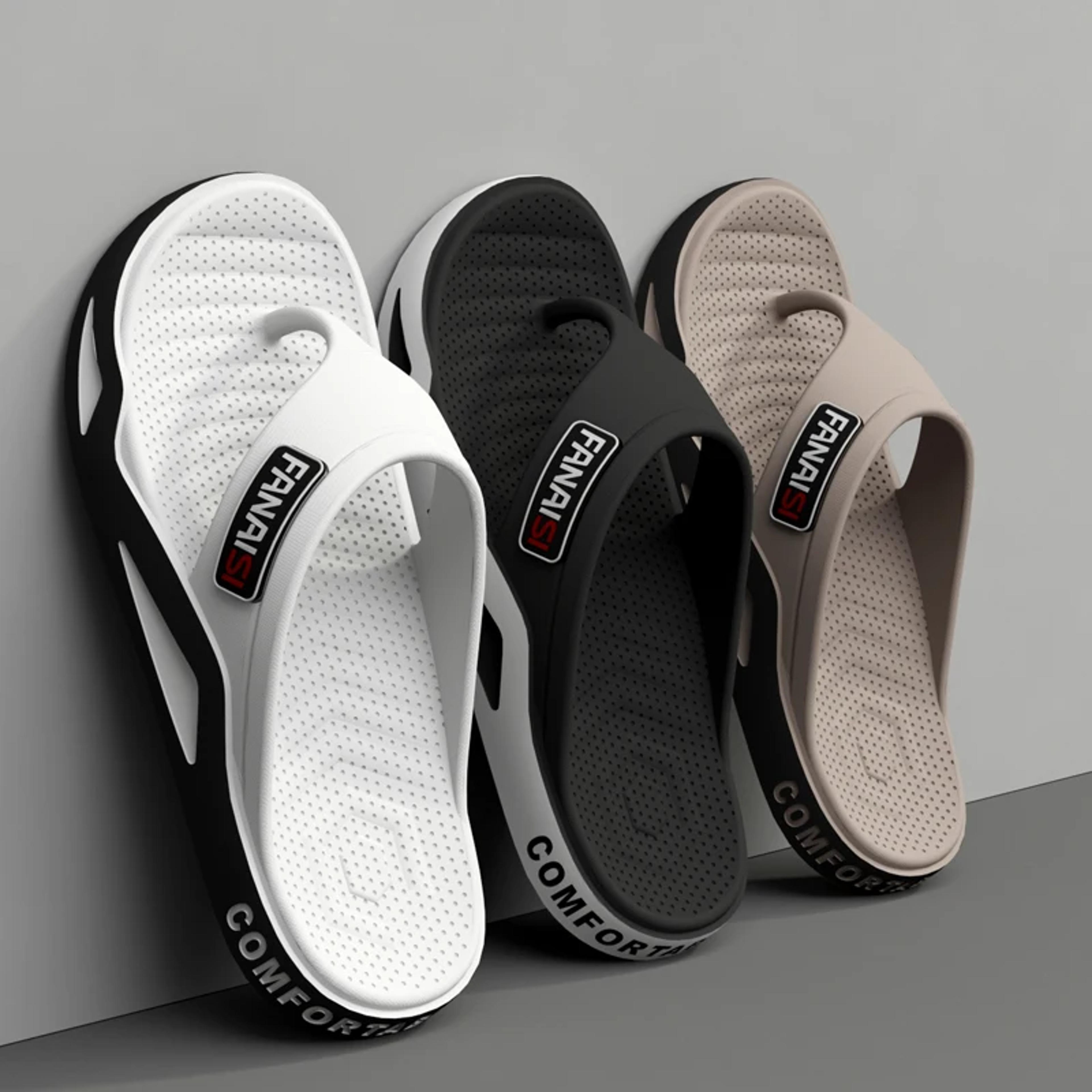 men's pvc flip flops for summer beach and casual outdoor wear