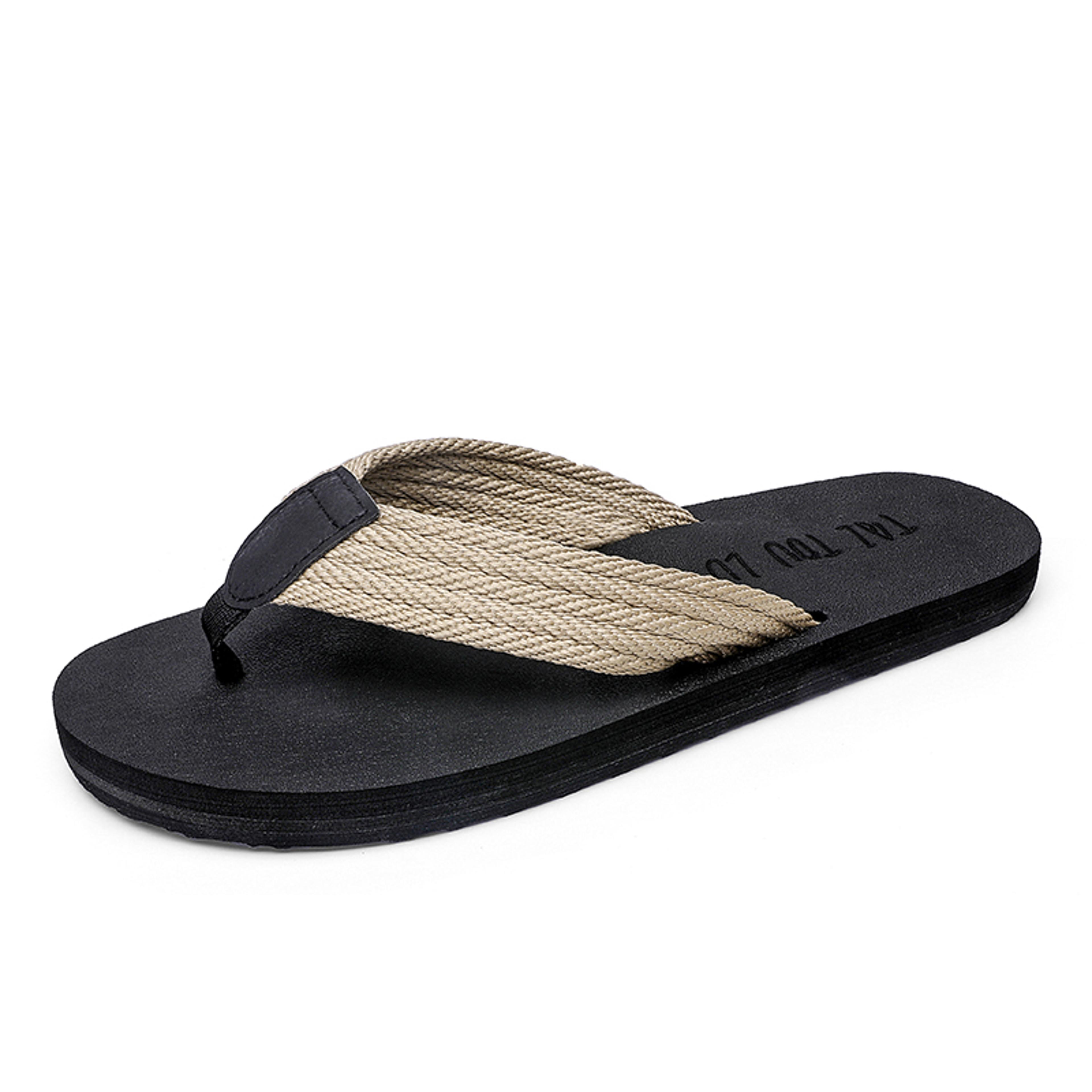 men's big size flip flops with silk upper and eva outsole