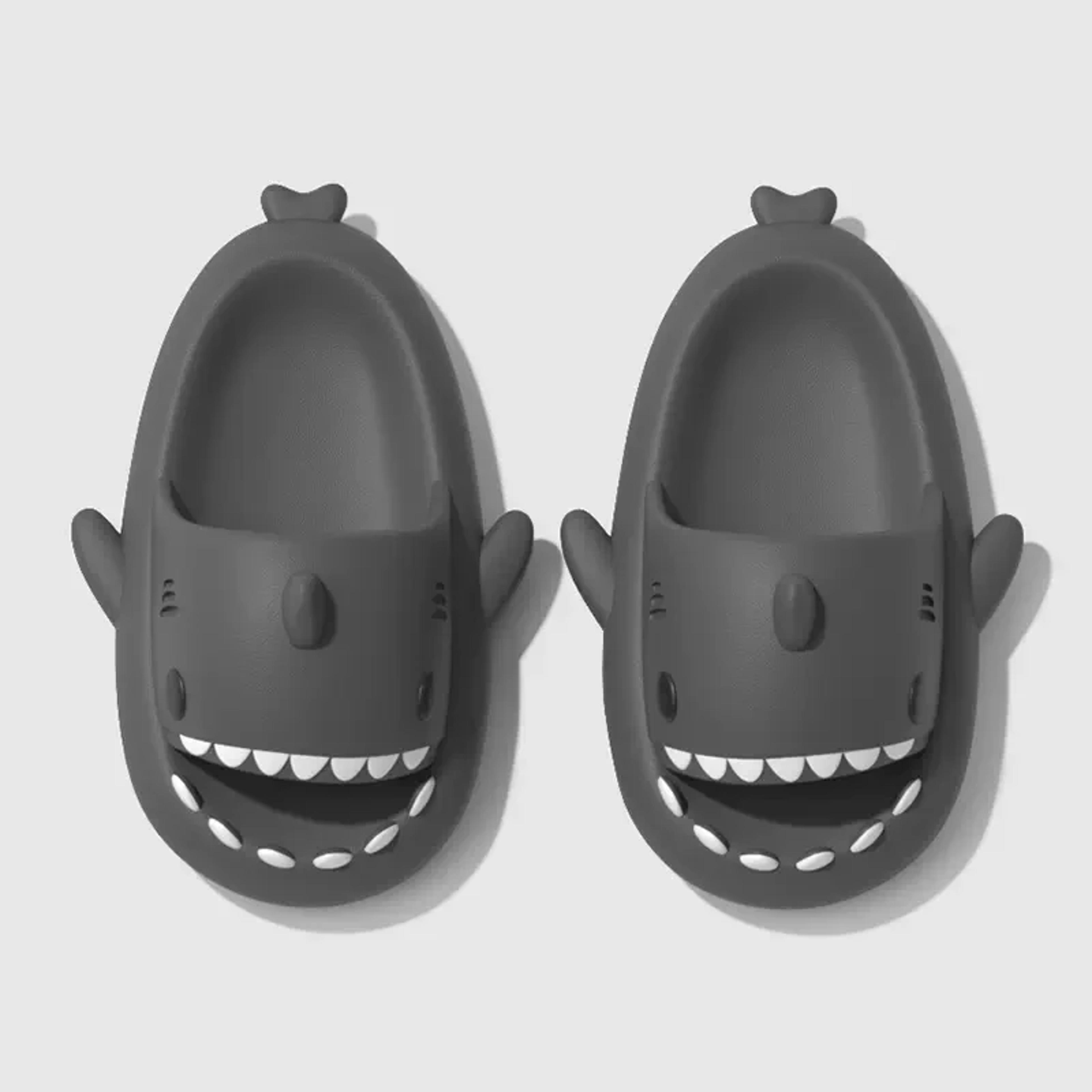 men's shark eva slides with anti-skid platform sole