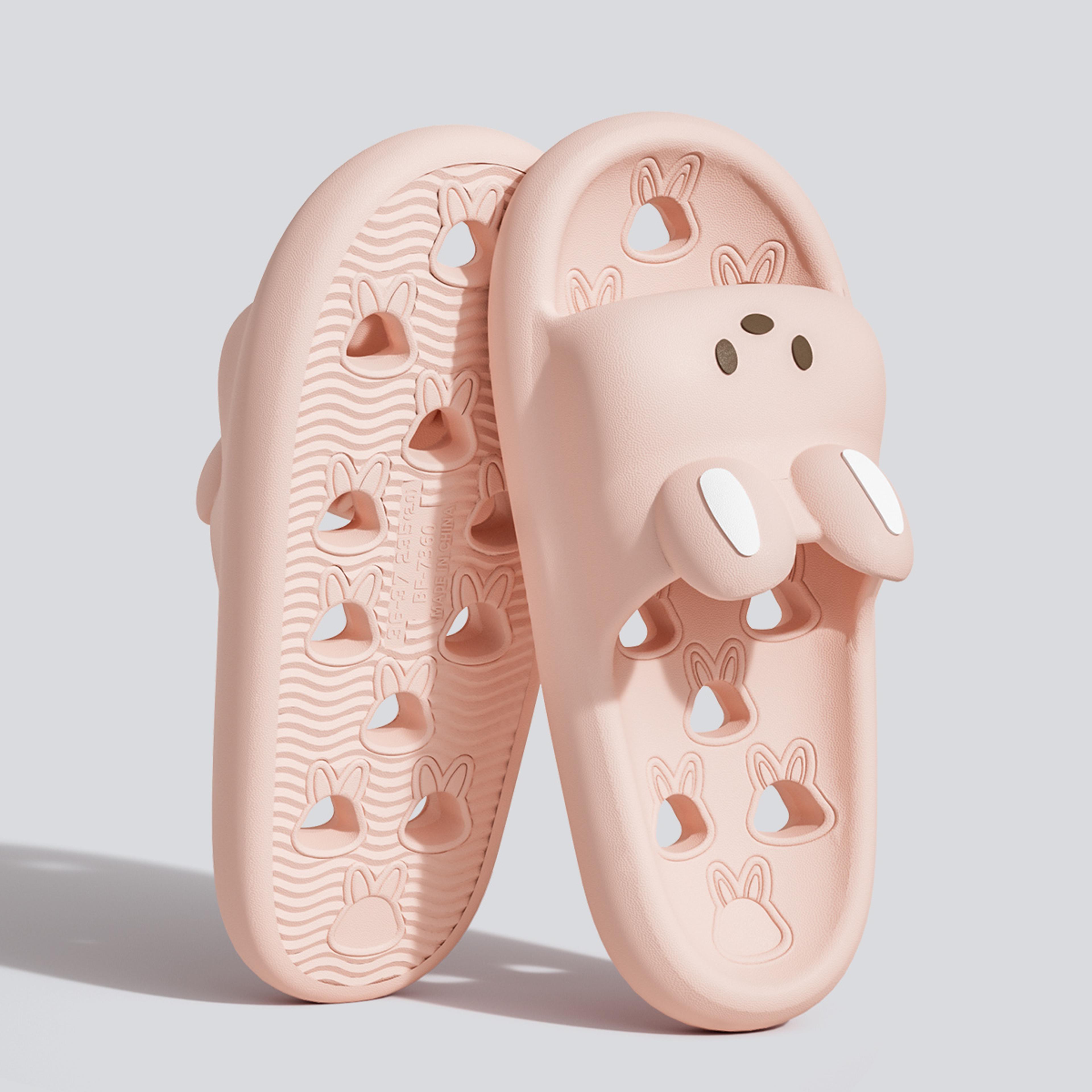 women's cartoon eva bathroom slides with non-slip sole and quick-drying design