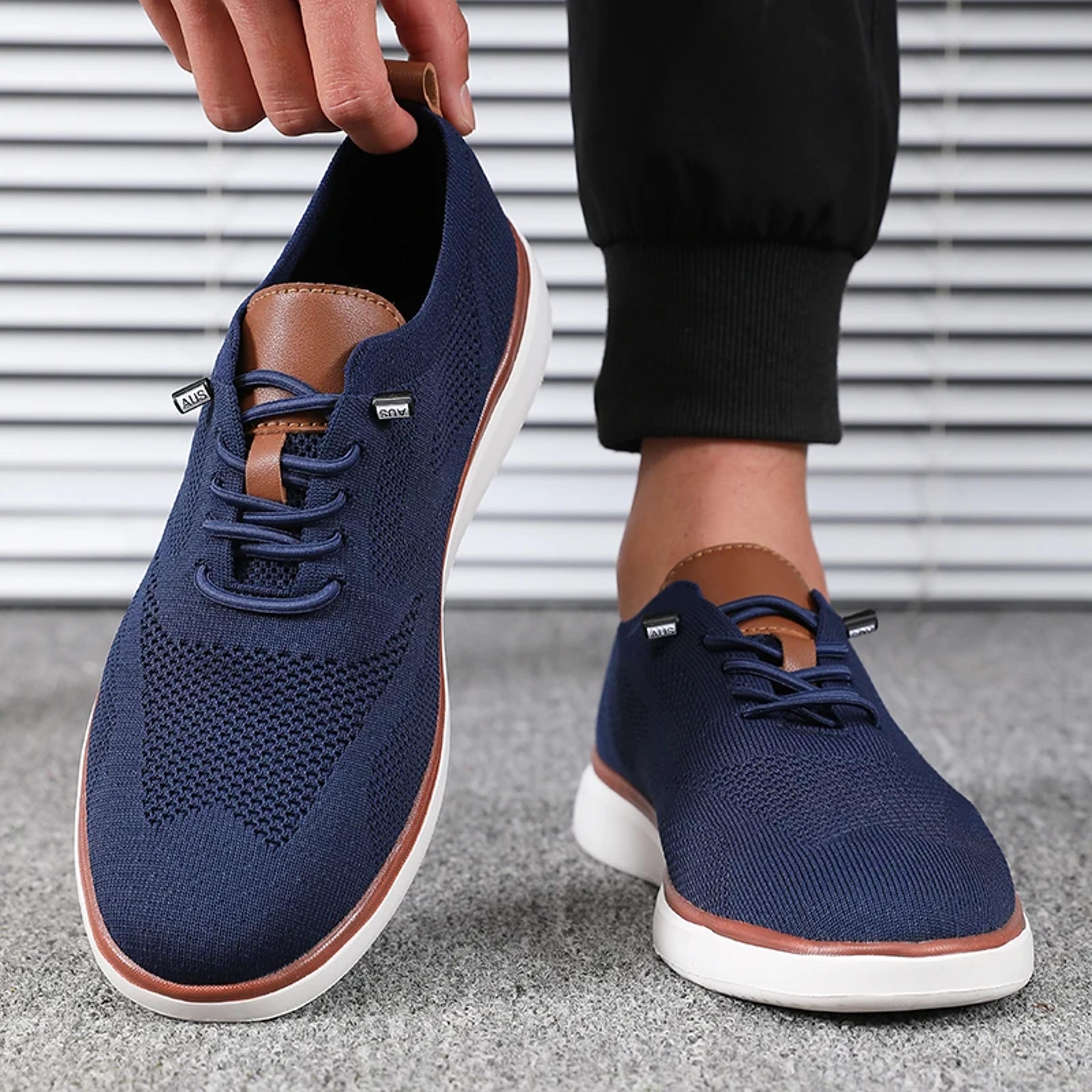men's lightweight air mesh walking shoes with eva insole and rubber outsole