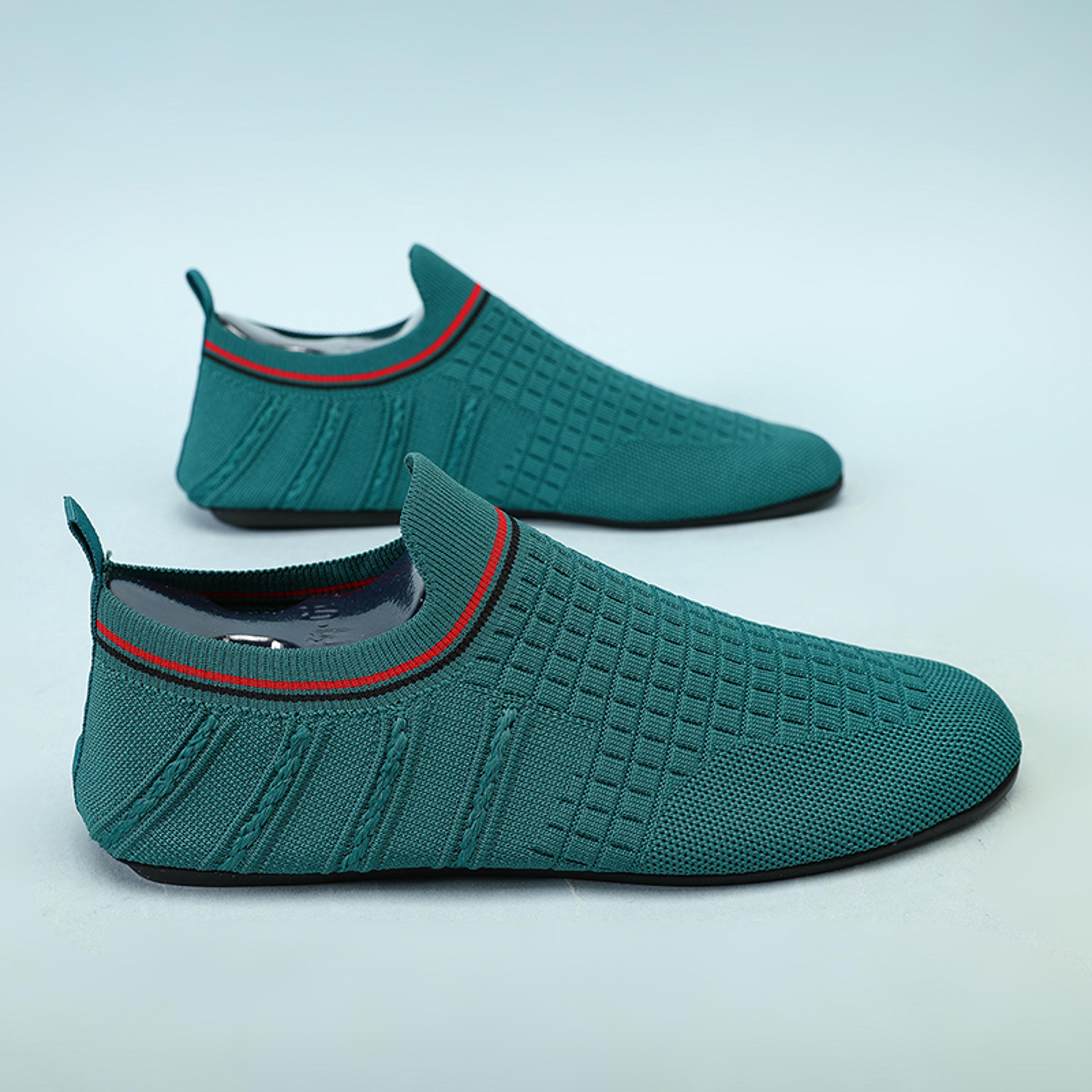 men's breathable mesh casual loafers with rubber outsole