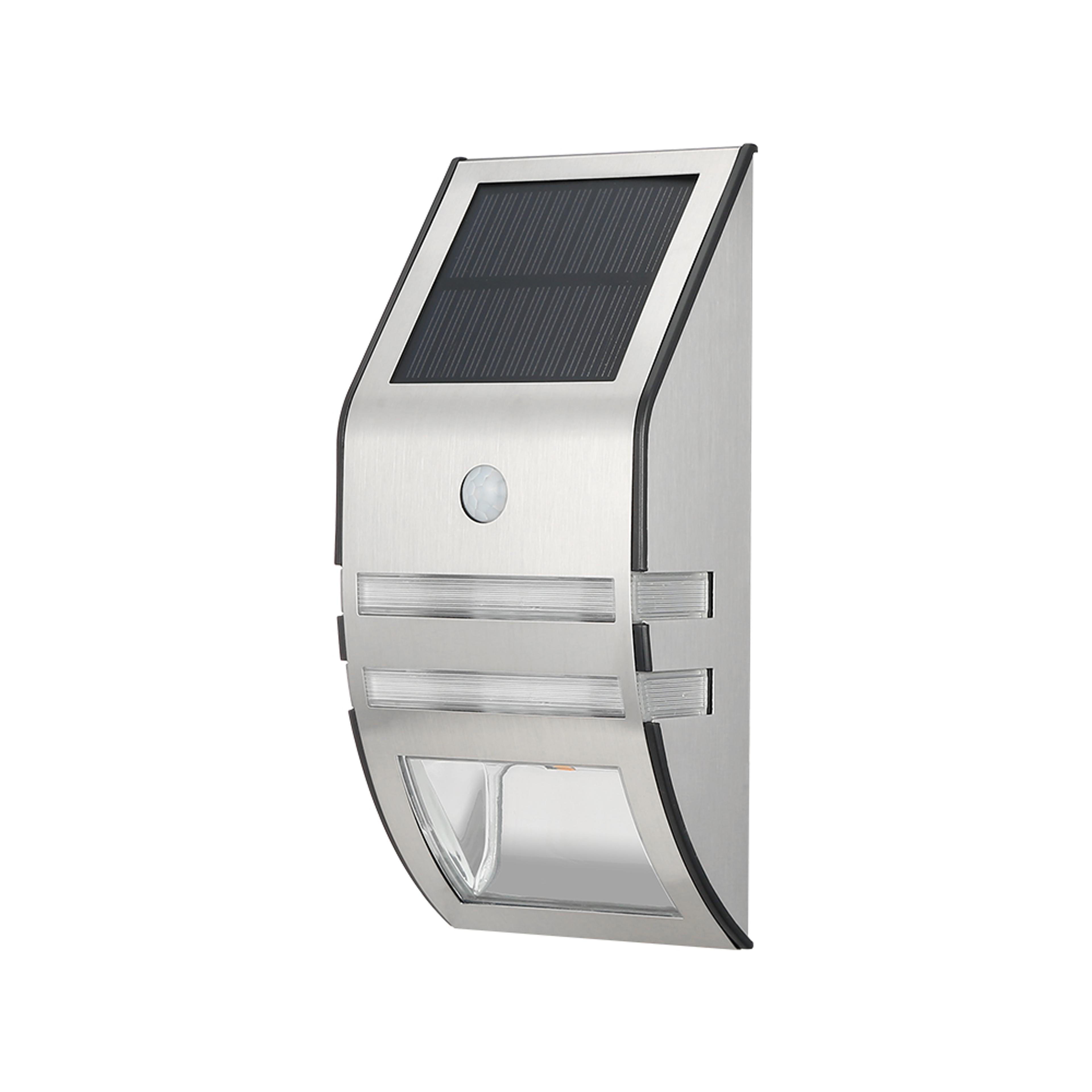 solar outdoor led wall light with pir motion sensor and ip65 protection