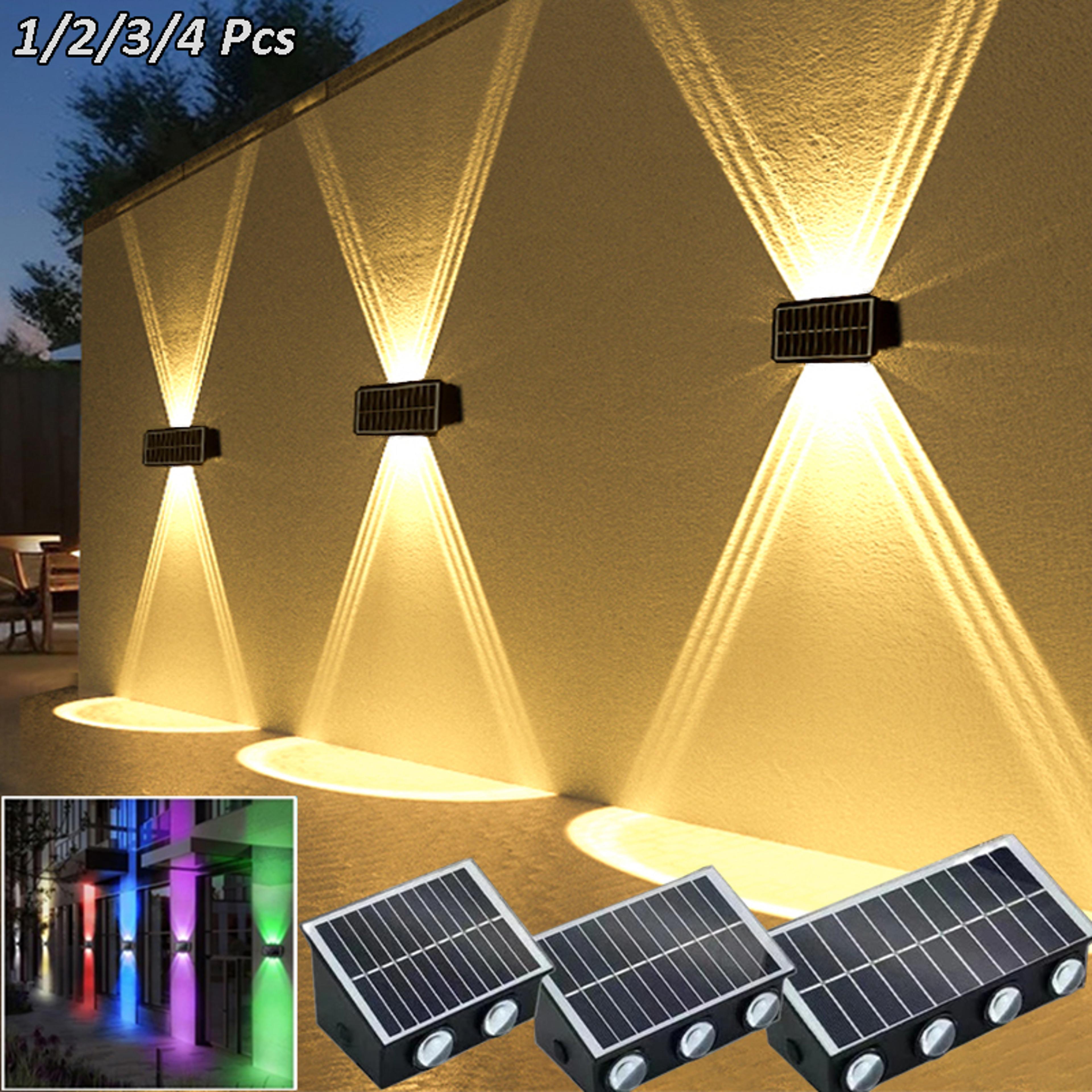 solar wall light with up and down led lighting ip65 outdoor garden and balcony spotlight