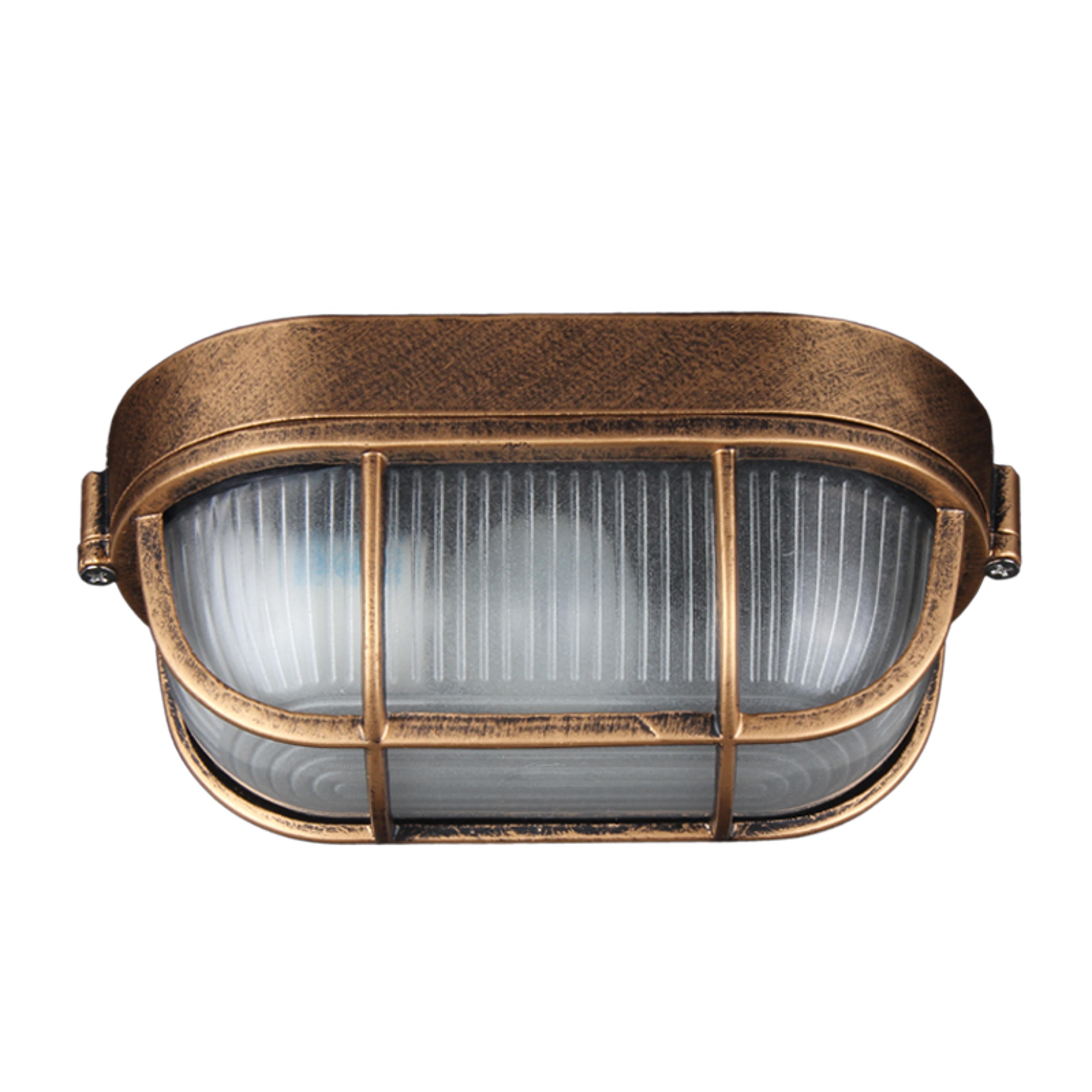 retro outdoor wall light with e27 base and borosilicate glass