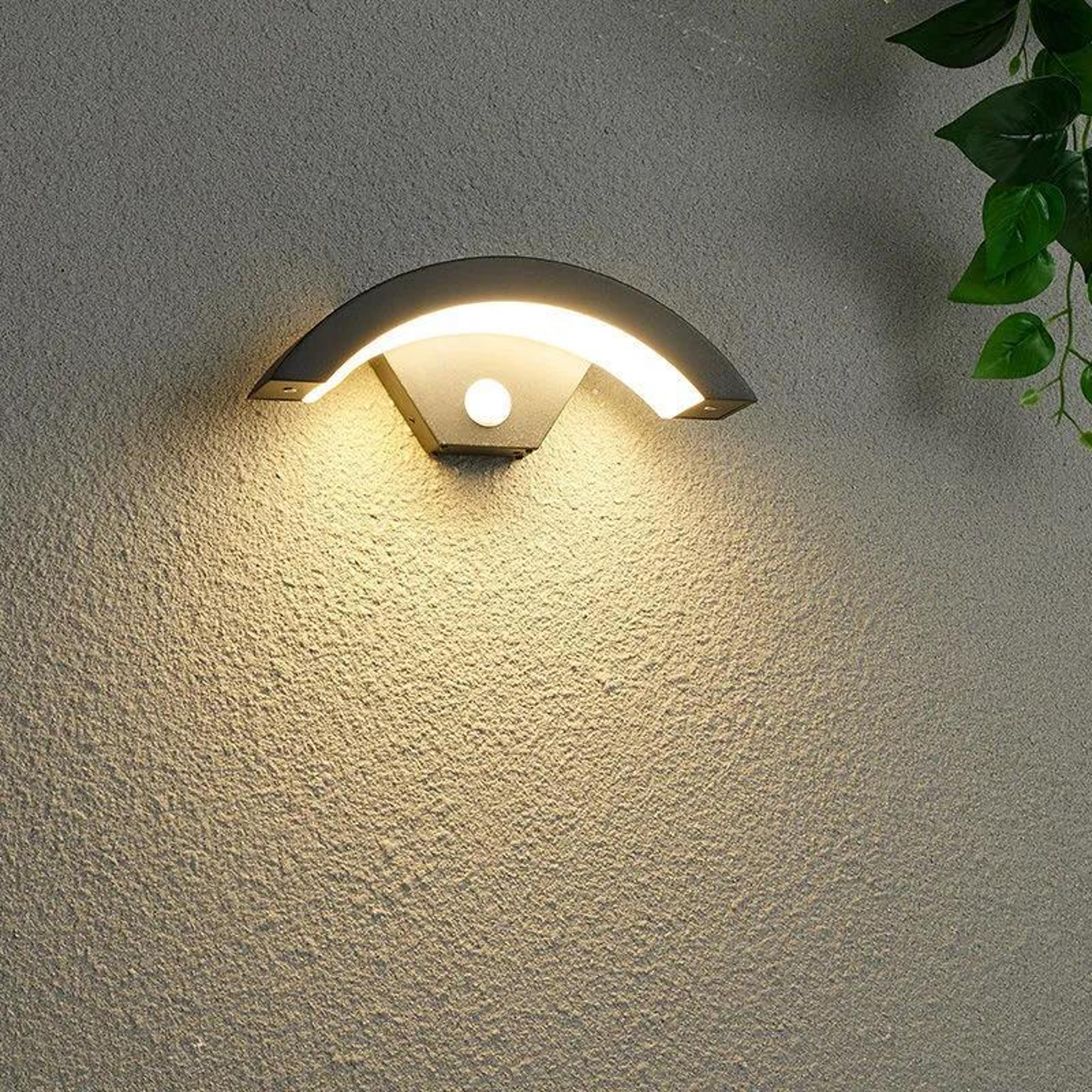 outdoor pir motion sensor wall lamp ip65 aluminum led porch light