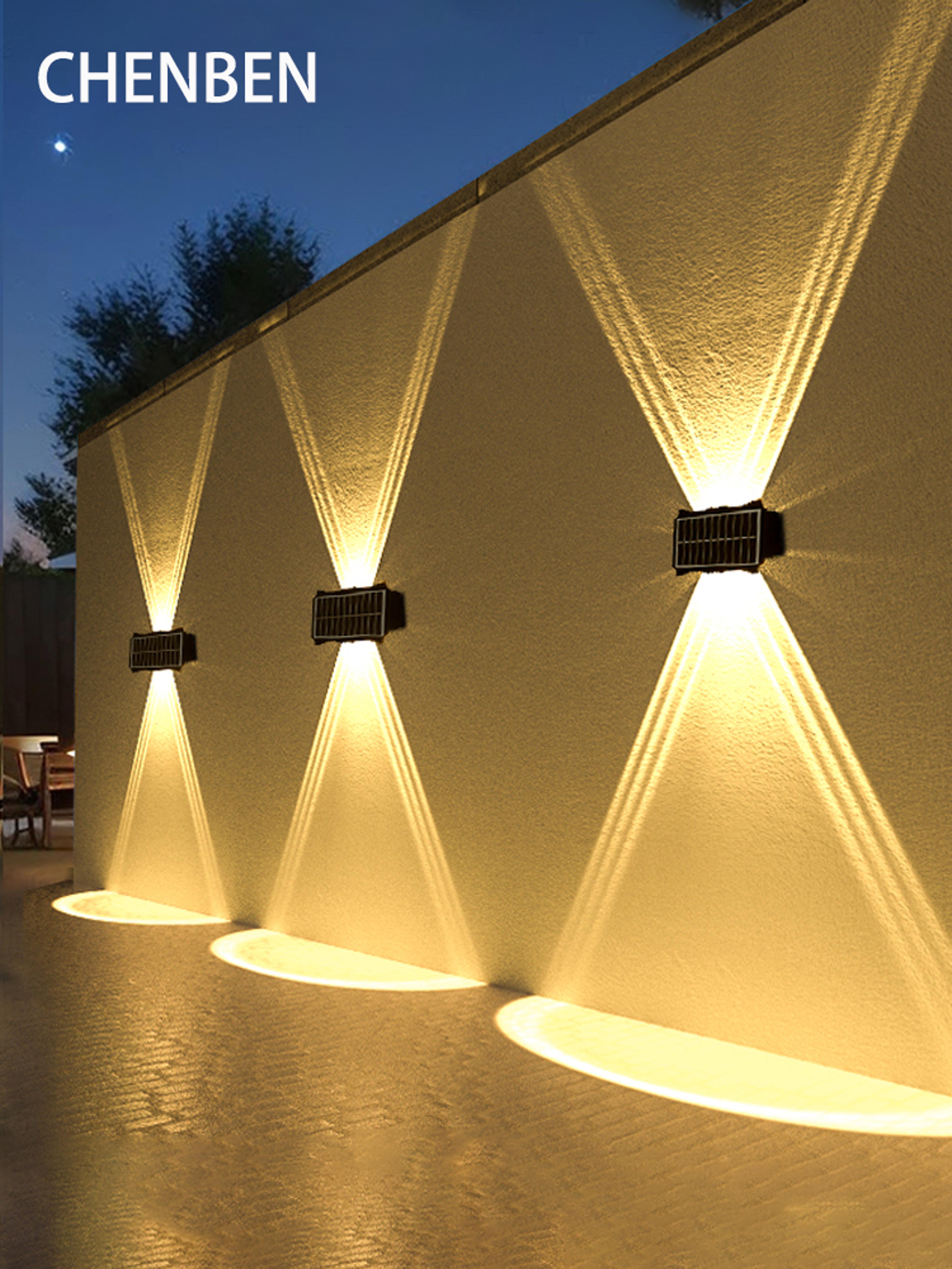 solar led wall light ip65 waterproof outdoor garden lamp